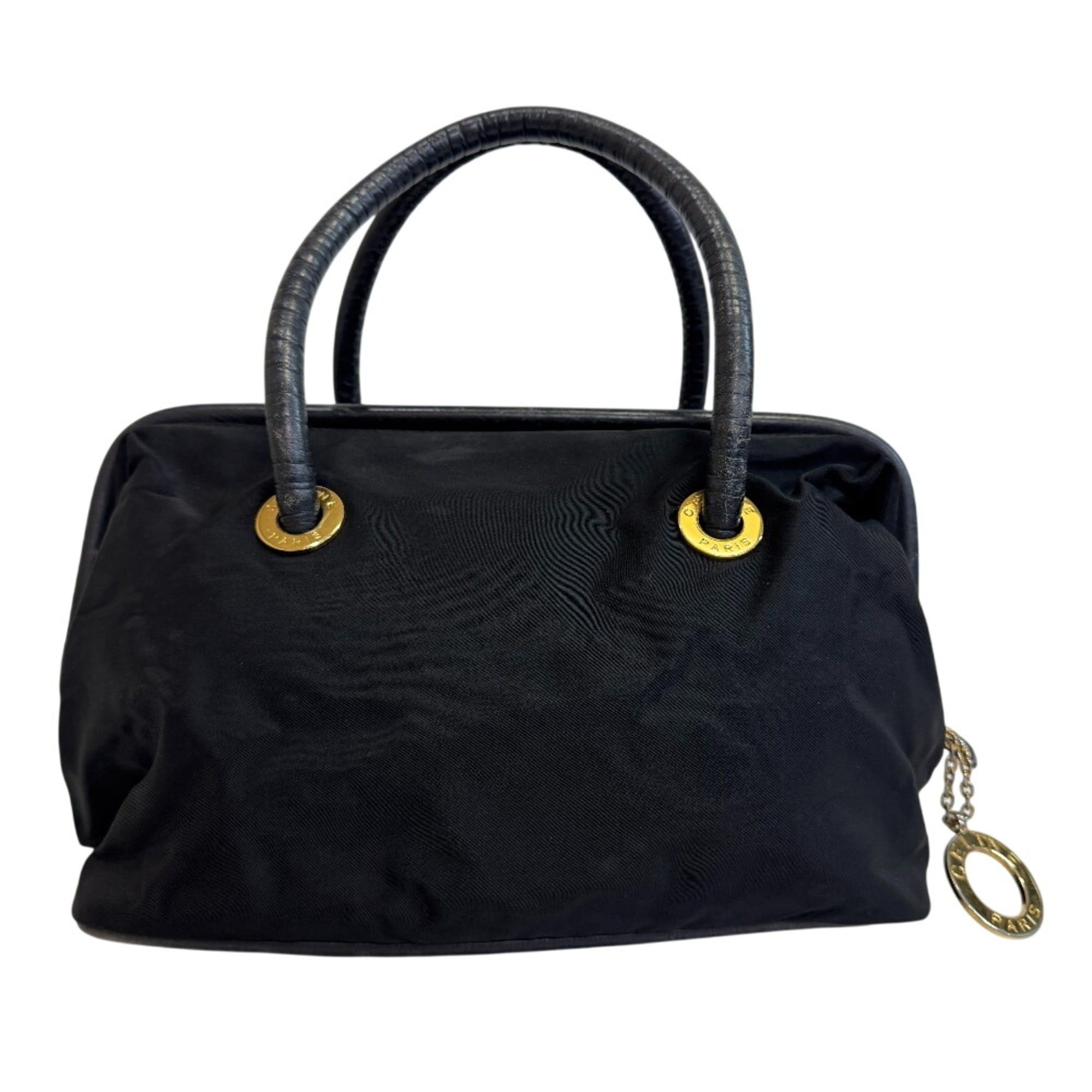Celine CELINE Circle Logo Handbag, Black Size ONE SIZE - 1 Thumbnail