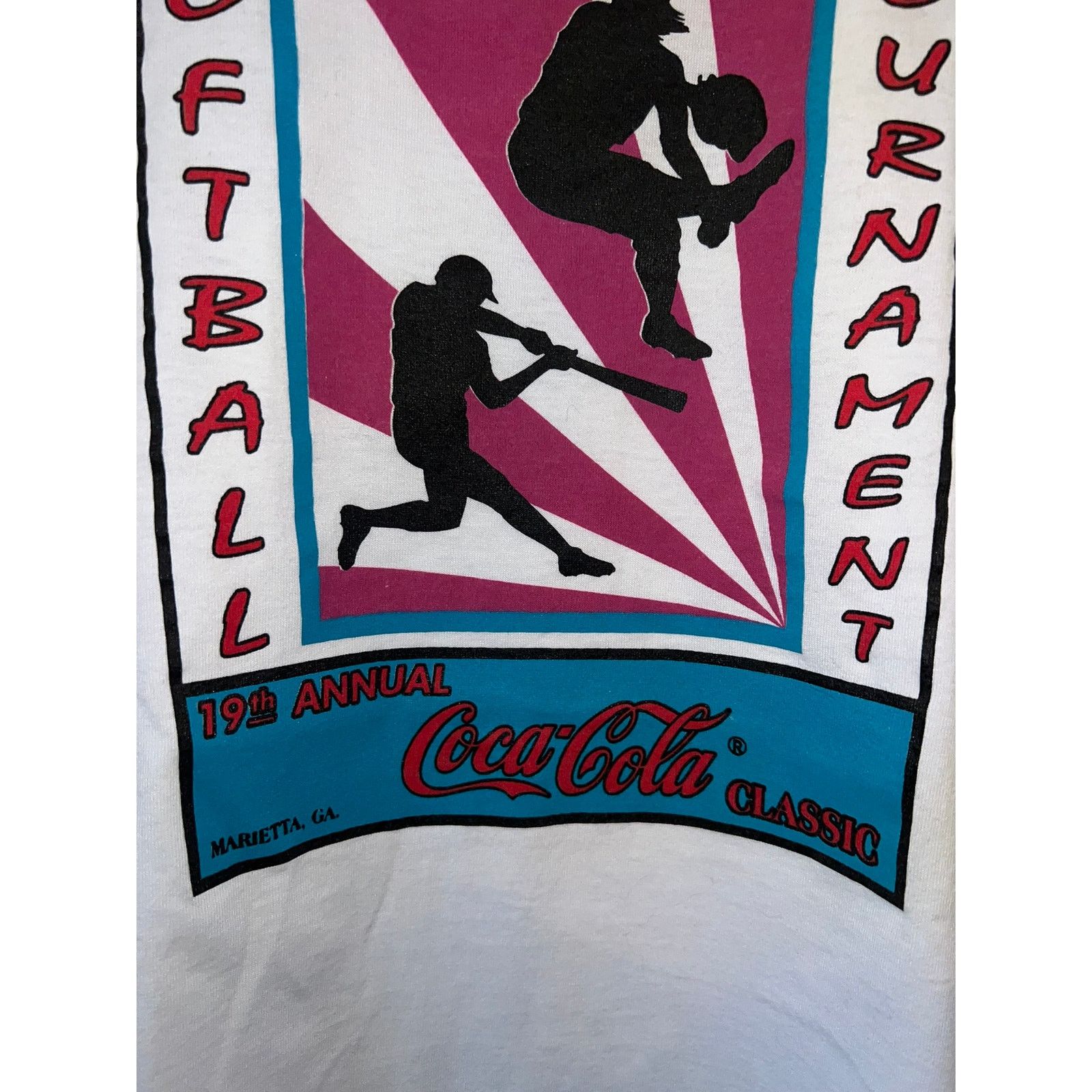 Fruit Of The Loom Vintage Coca-Cola Shirt Coke Classic White Tee 90s VTG 2XL Size US XXL / EU 58 / 5 - 5 Thumbnail