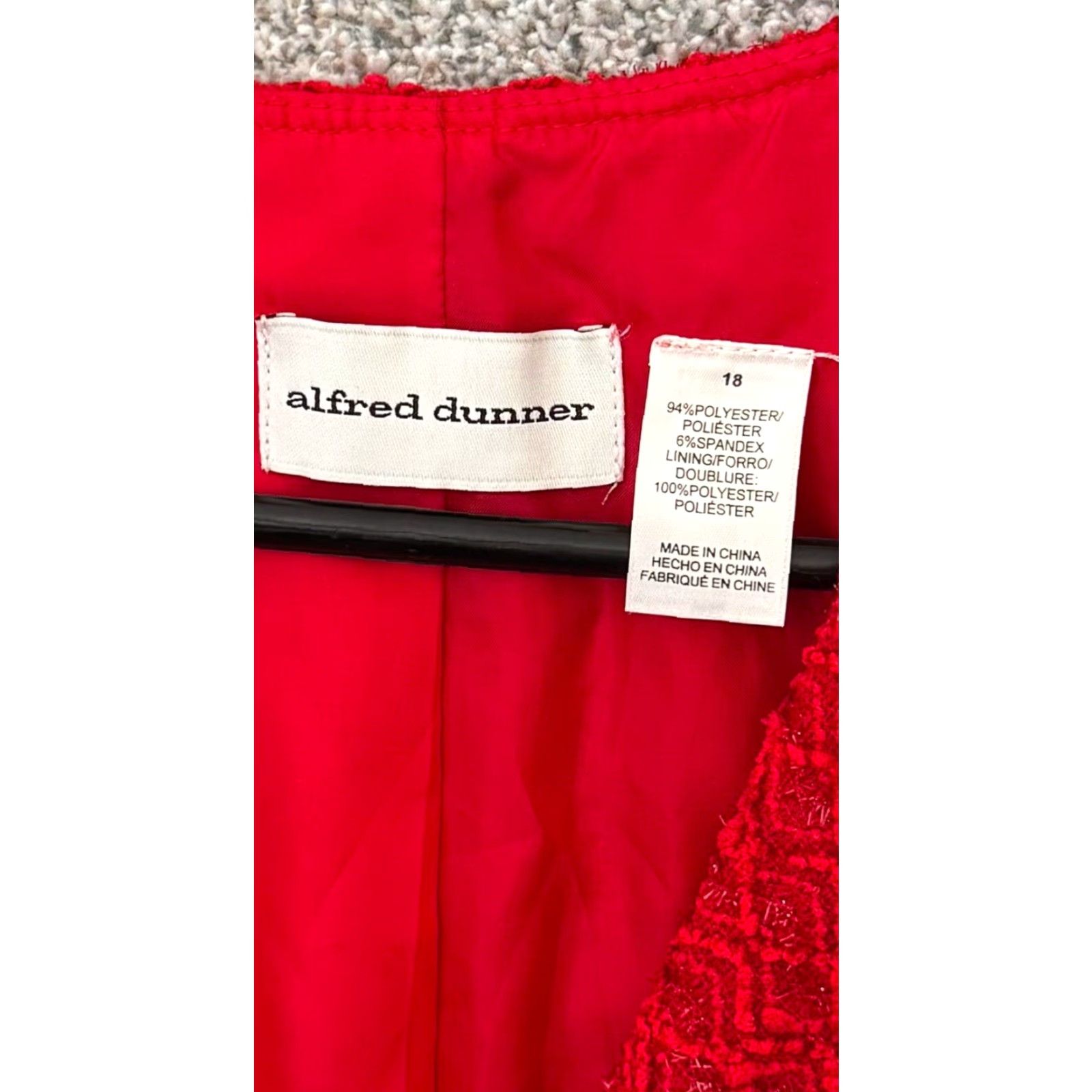 Vintage VINTAGE 90s Y2K Womens Blazer 18 Party Valentines Day Festive Sparkly Metallic Red Aluminum Size XXL / US 16-18 / IT 52-54 - 5 Thumbnail