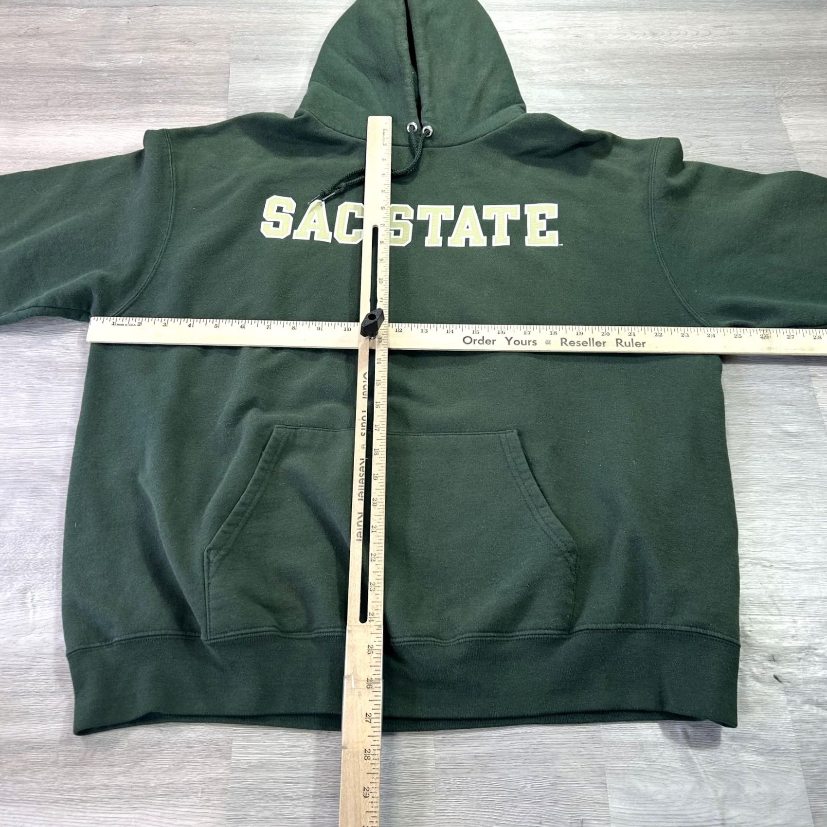 Champion Champion Sac State Hornets Hoodie Sweatshirt Mens XL Green Fleece Graphic Print Hooded Pockets Crew Neck Size US XL / EU 56 / 4 - 5 Thumbnail