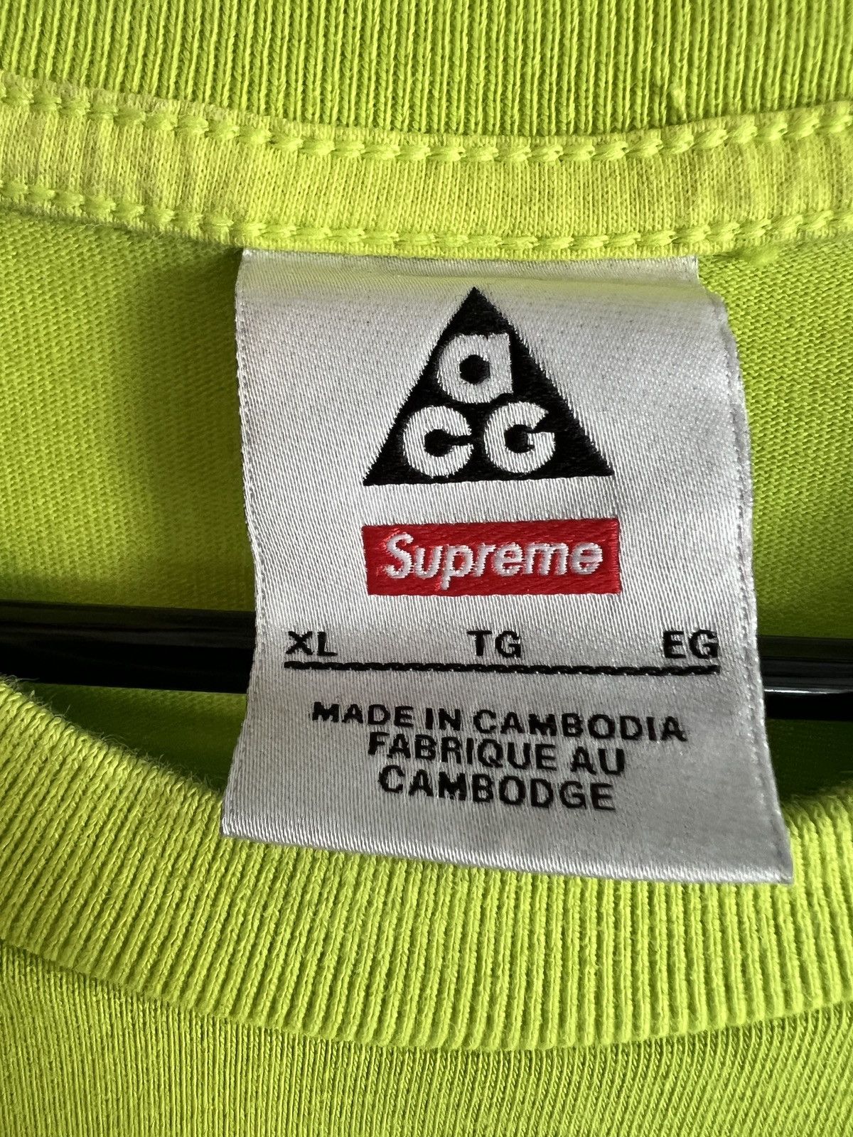 Nike ACG × Supreme Supreme x Nike ACG Grid Tee XL Green Size US XL / EU 56 / 4 - 4 Thumbnail