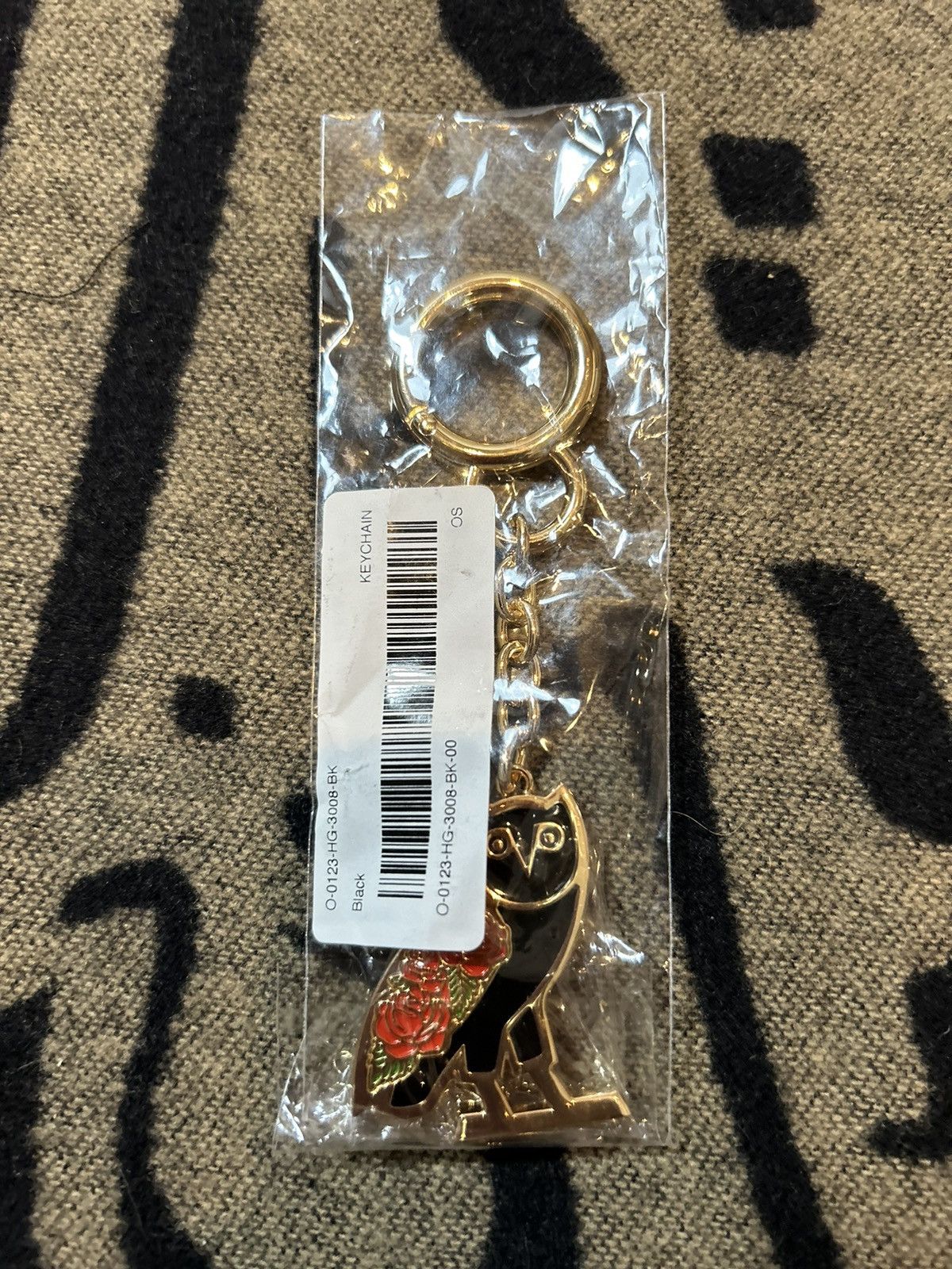 October's Very Own OVO Gold Rose Owl Keychain Size ONE SIZE - 2 Thumbnail