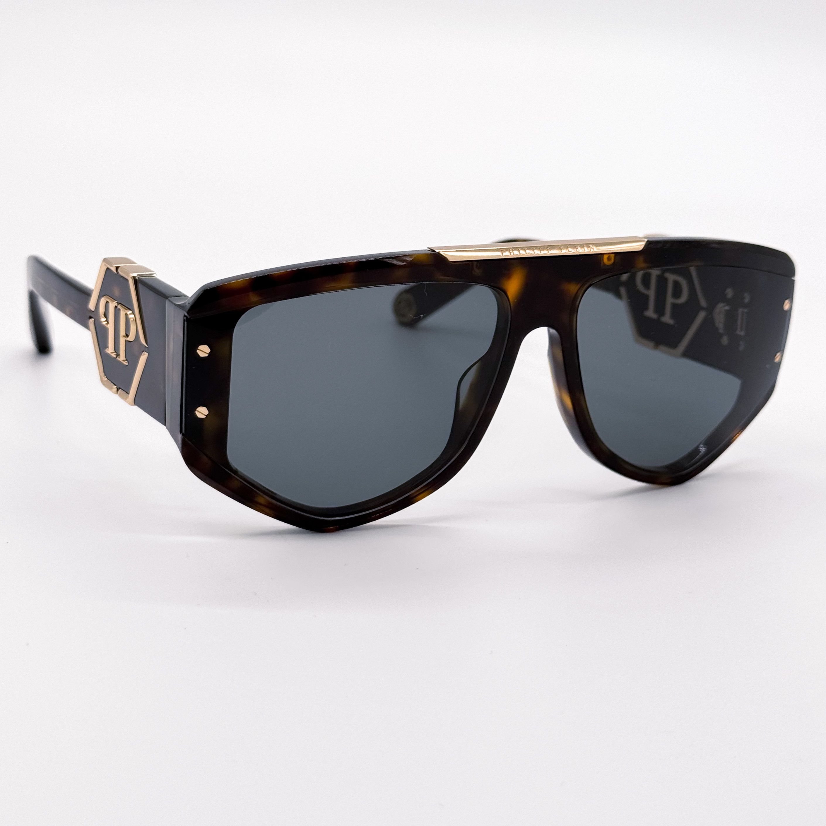 Philipp Plein NEW PHILIPP PLEIN EGO SPP093M 0722 HAVANA UNISEX SUNGLASSES Size ONE SIZE - 5 Thumbnail