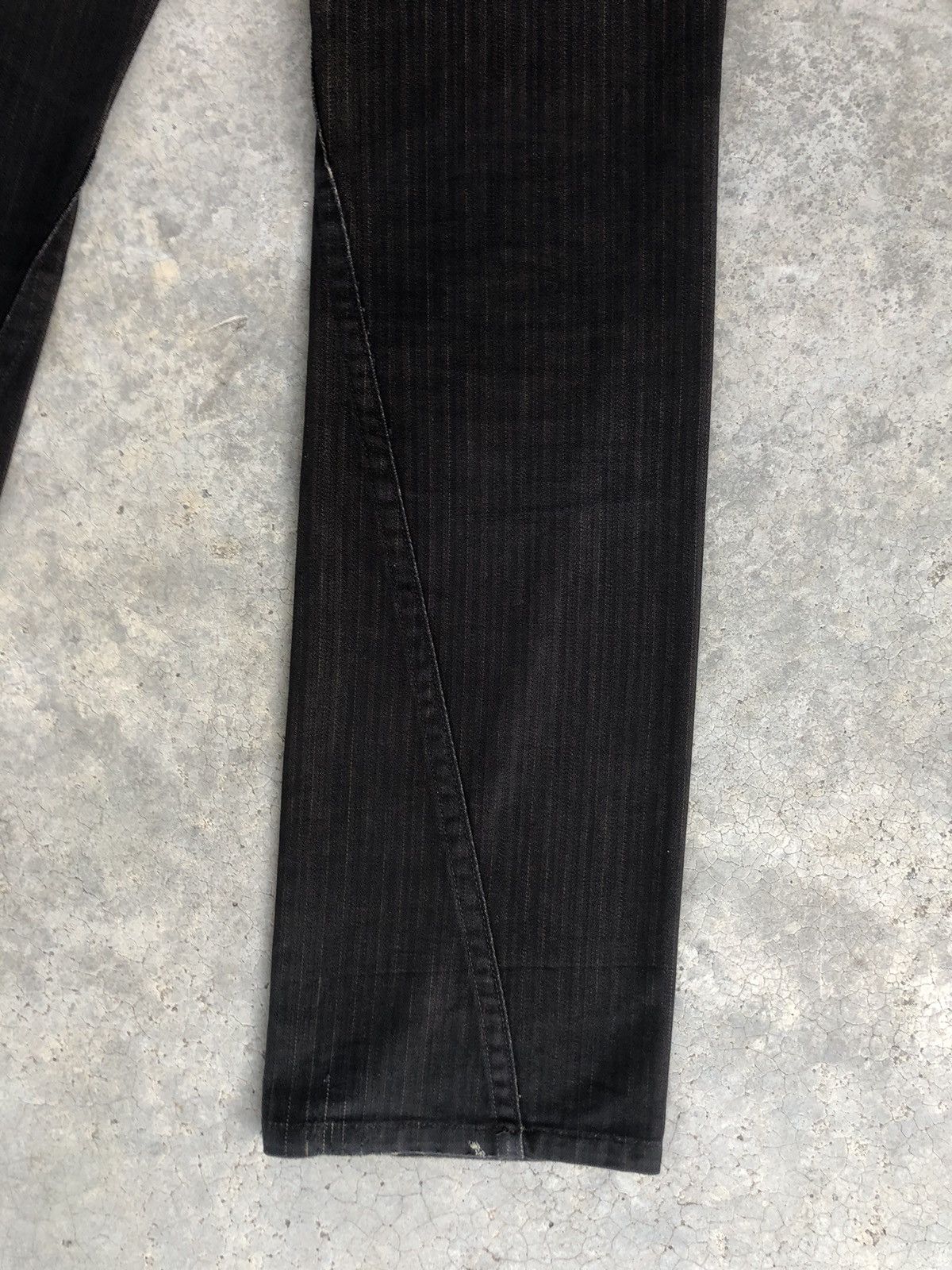 Melrose Japanese Melrose Flared Jeans Hickory Stripe Distressed Size US 31 - 12 Thumbnail