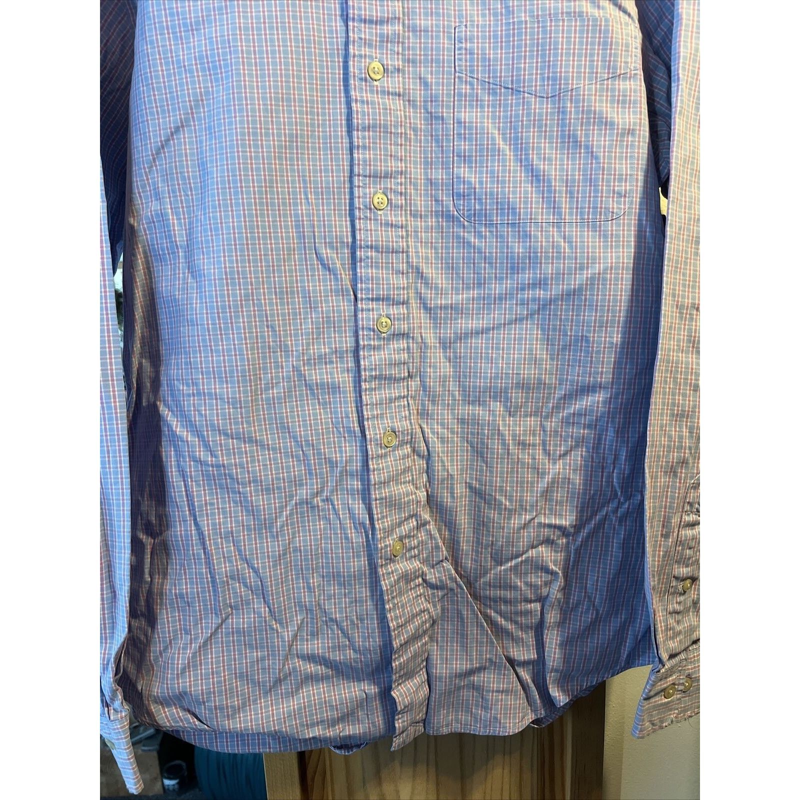 Ralph Lauren Ralph Lauren Men’s 15.5 M Blue Red Check LS Cotton Shirt Size US M / EU 48-50 / 2 - 9 Thumbnail