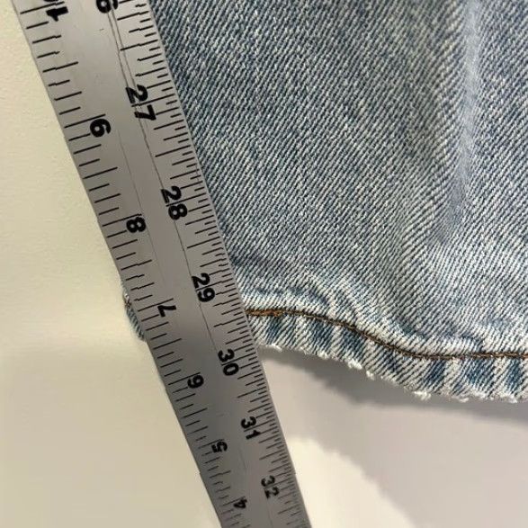 Levi's VINTAGE Levi's 505 Regular Fit Distressed Knees Blue Denim Jeans Mens Size 35 X 30 Size US 35 - 5 Thumbnail