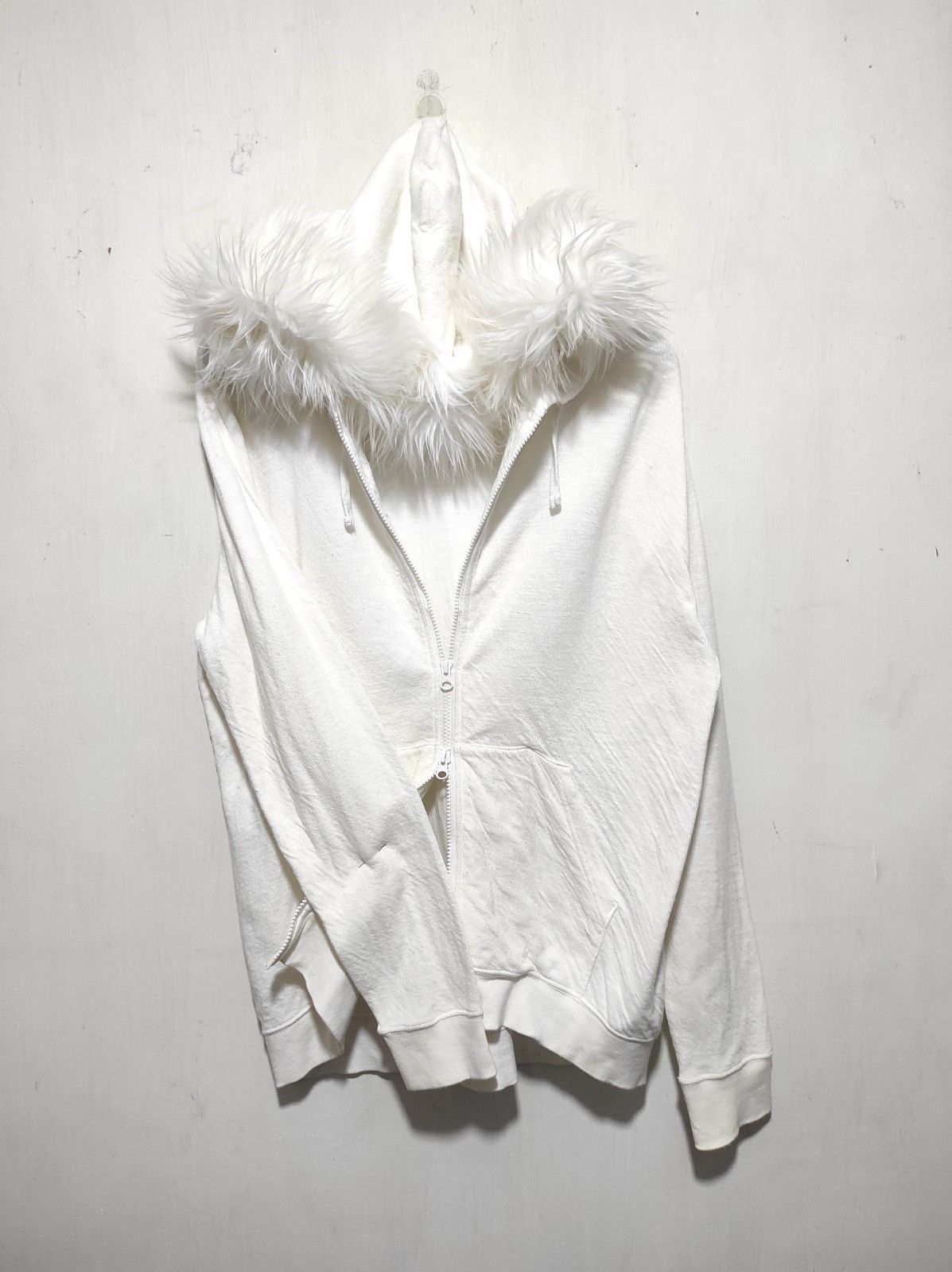 MOUSSY Azul by Moussy white double zip fur hoodie LGB style Size US L / EU 52-54 / 3 - 2 Thumbnail
