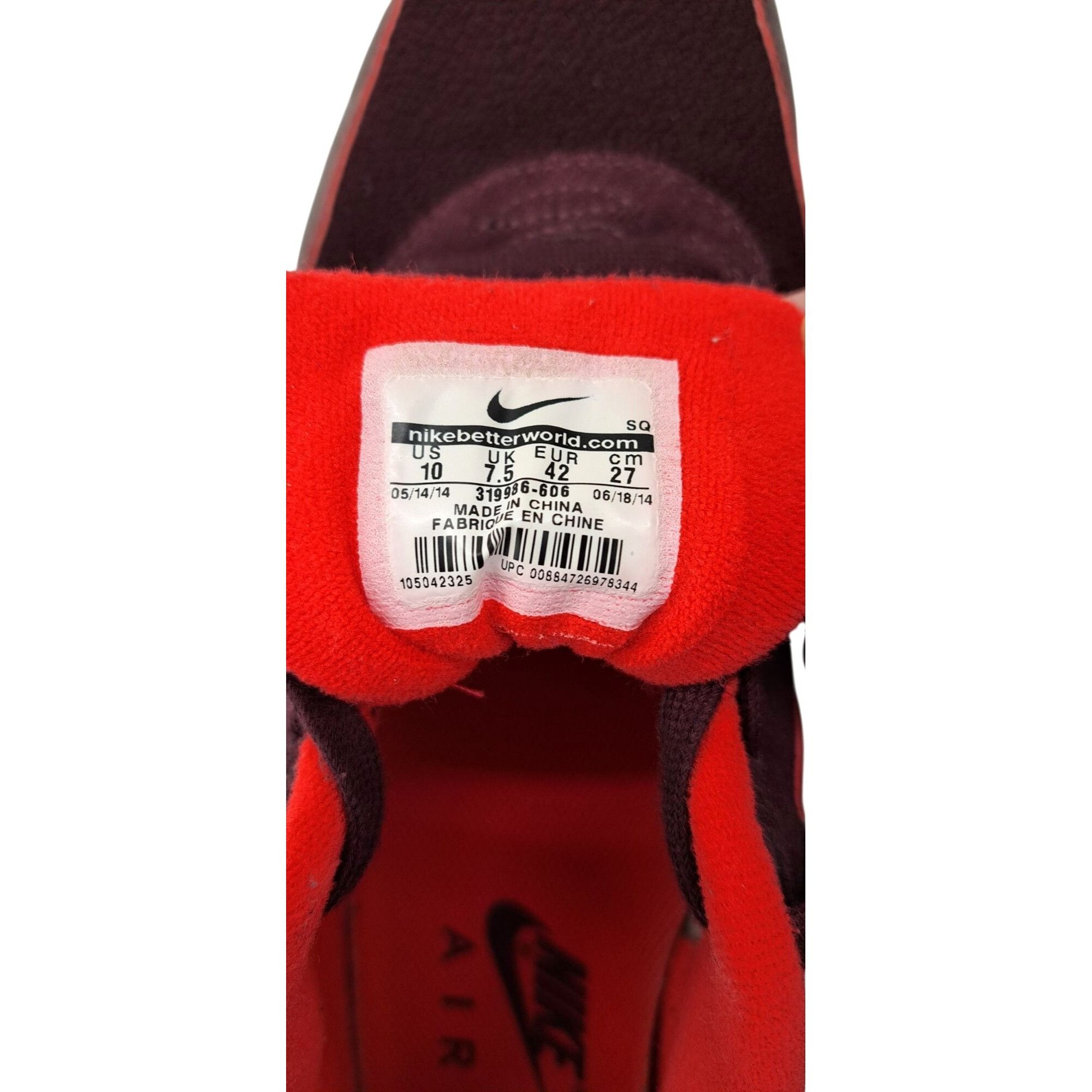 Nike Nike Air Max 1 Sneaker Shoe Women Size 10 Burgundy Platinum Size US 10 / IT 40 - 3 Thumbnail