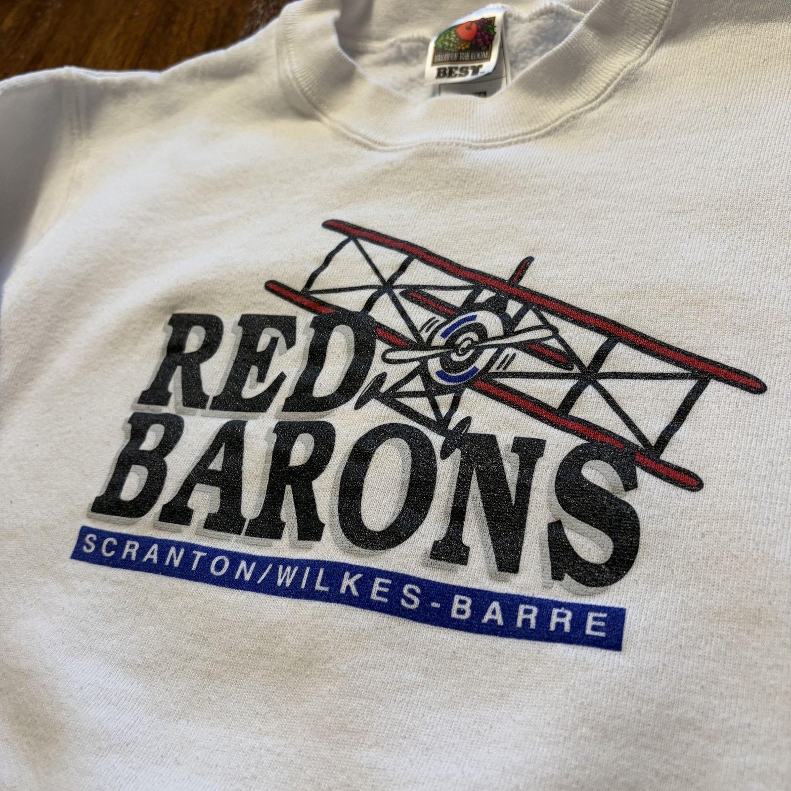 Fruit Of The Loom Vtg Scranton/Wilkes-Barre Red Barons Sweatshirt Boys 16 Size US XS / EU 42 / 0 - 4 Thumbnail