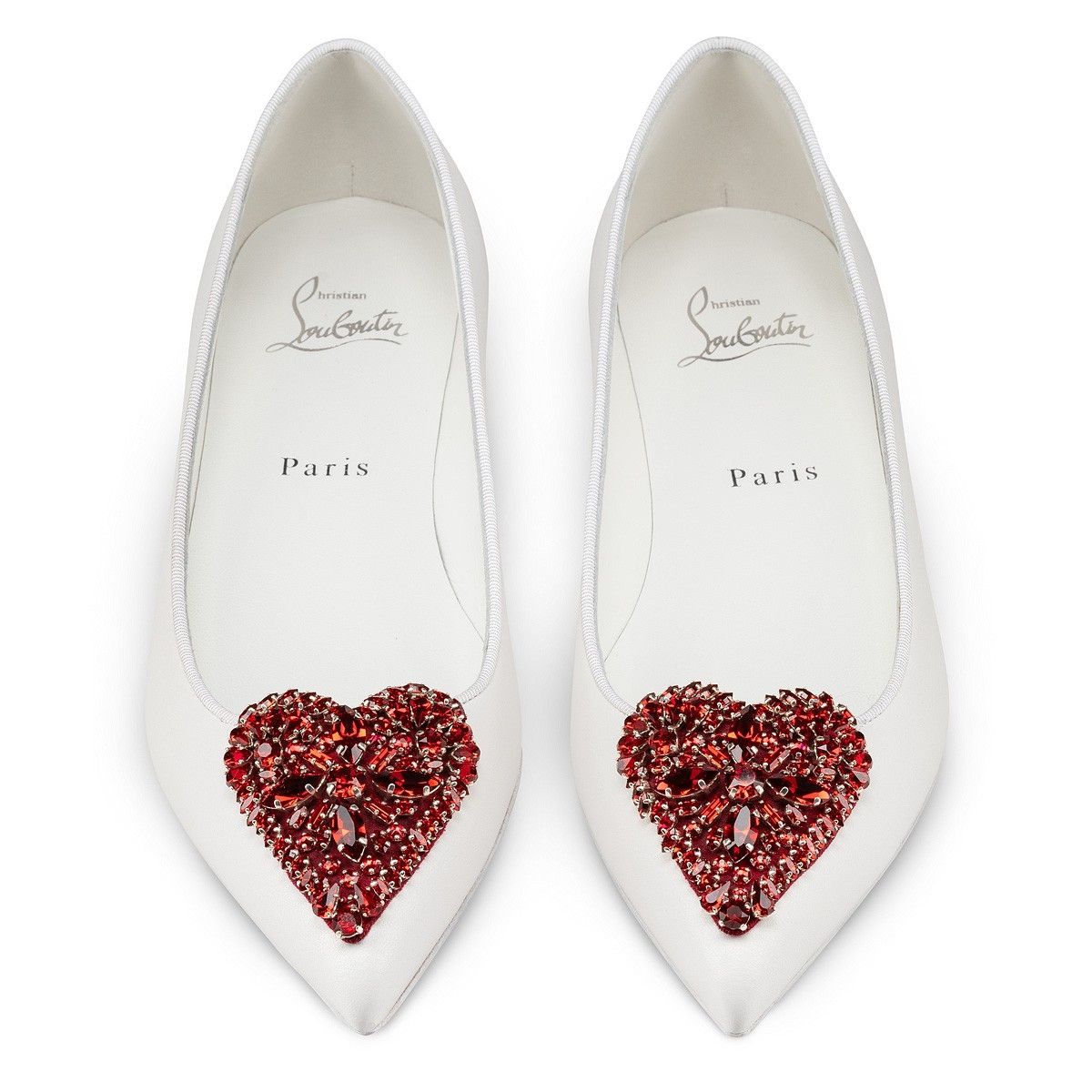 Christian Louboutin o1s1wg110225 Flats in White Size US 12 / IT 42 - 3 Thumbnail