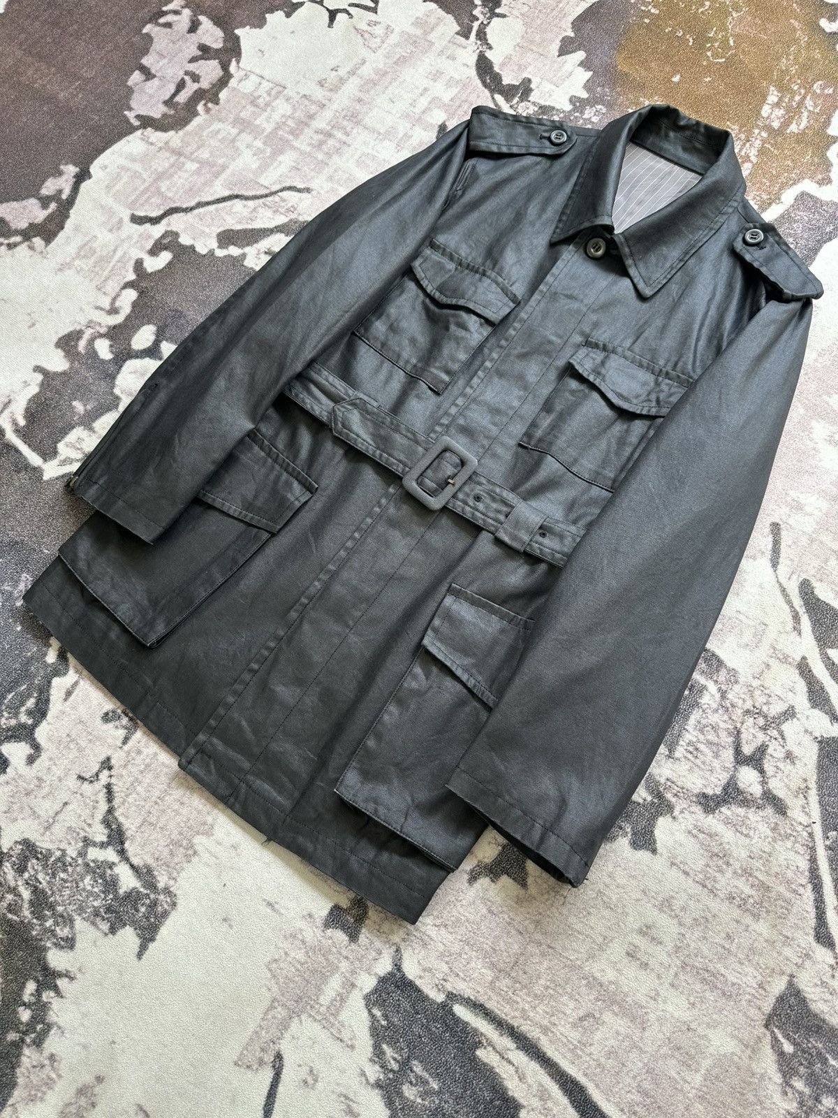 JUN MEN 80’s Junmen waxed trench coat Size US M / EU 48-50 / 2 - 3 Thumbnail