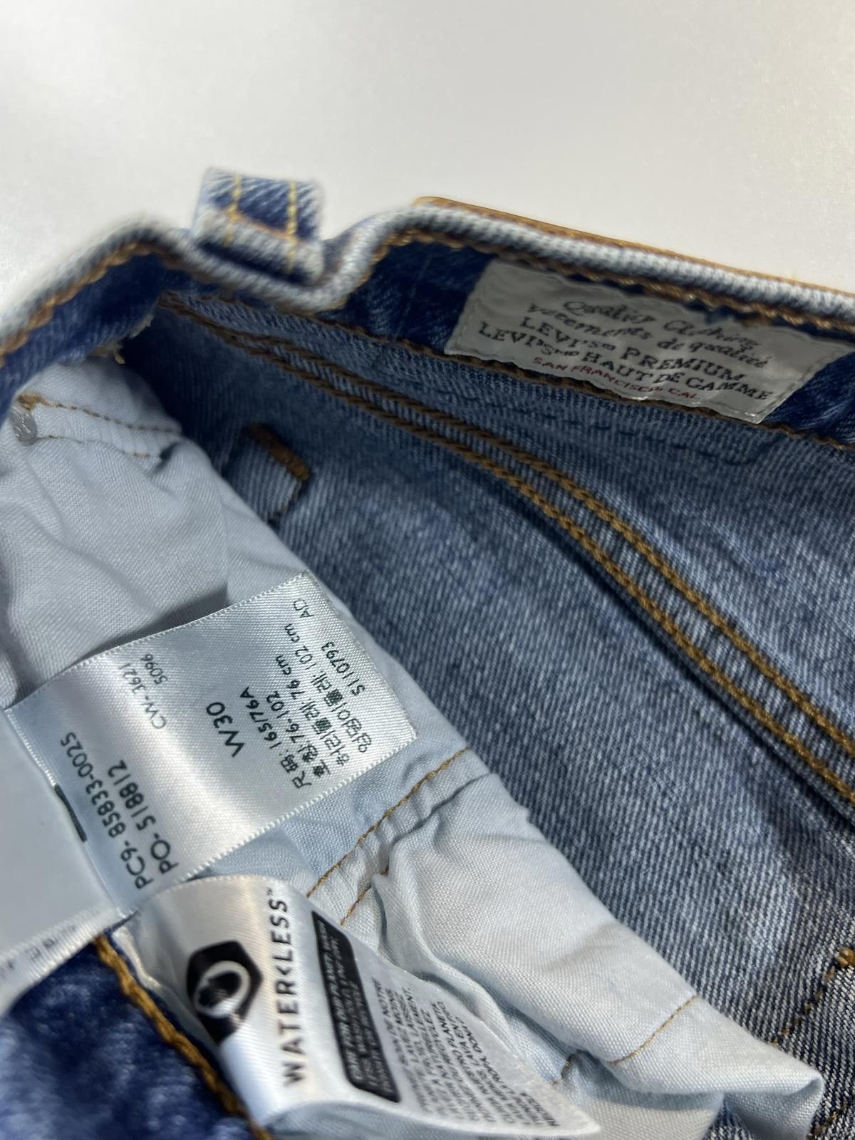 Unknown London Vintage Levi’s 501 Blue Distressed Denim Shorts 30 Size US 30 / EU 46 - 5 Thumbnail