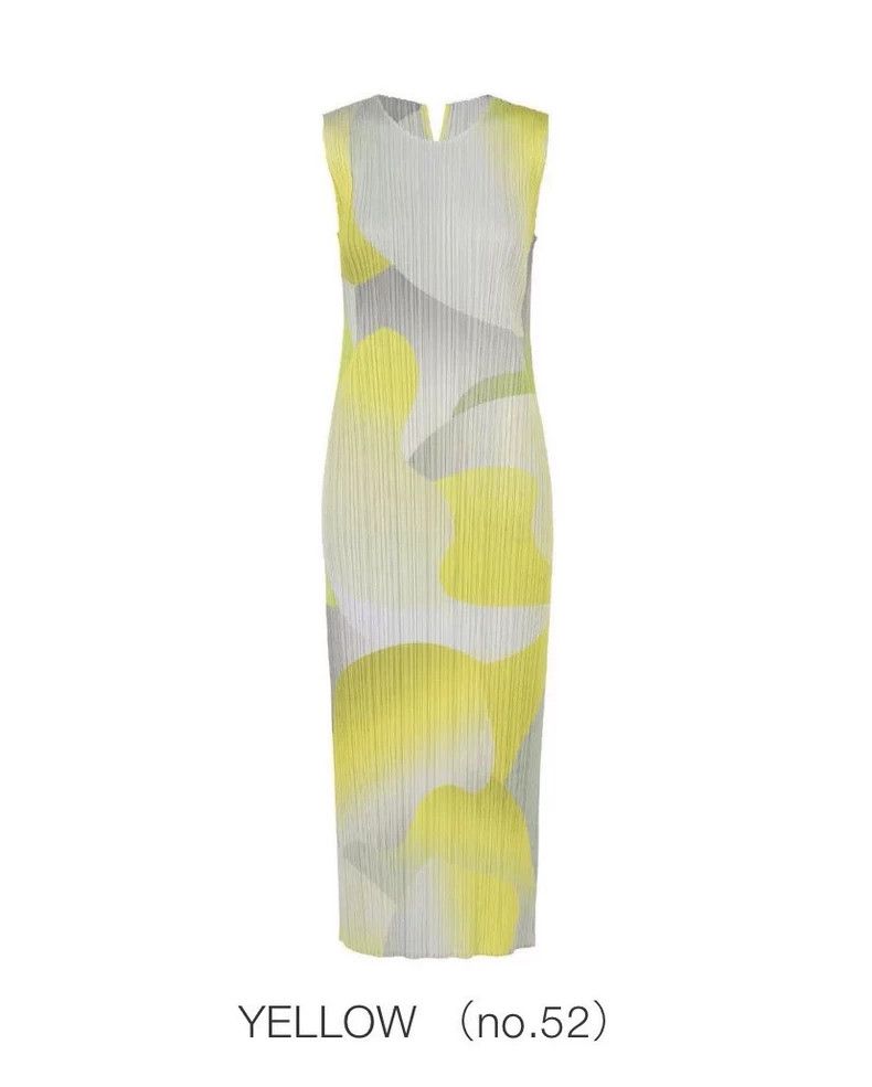 Issey Miyake Issey Miyake size:3 Yellow pleated cloud dress Size M / US 6-8 / IT 42-44 - 1 Thumbnail