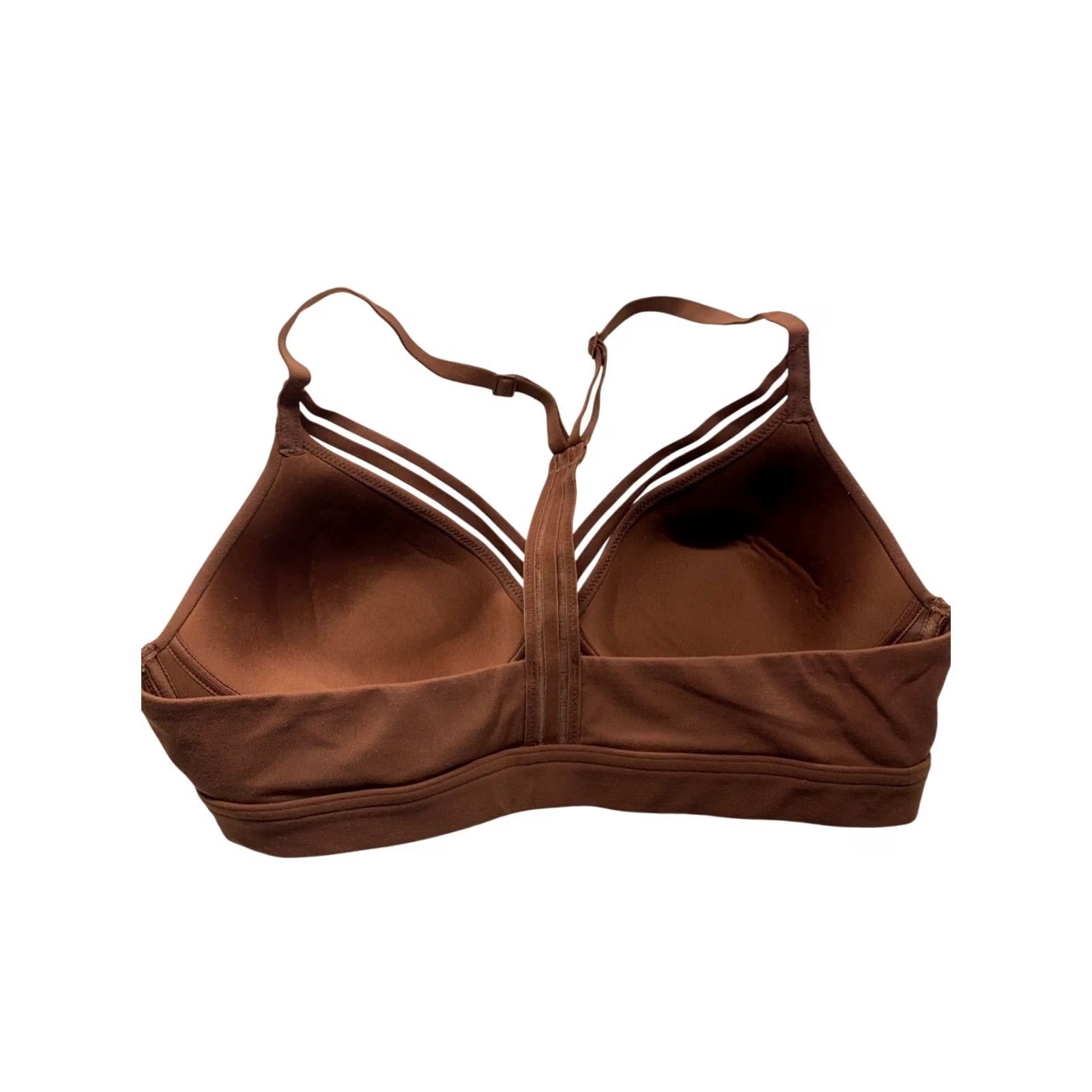 Athleta Athleta Bra #5257 Racerback Sports Bra Women Small Brownish Mauve Medium Support Nylon Spandex Size ONE SIZE - 2 Thumbnail