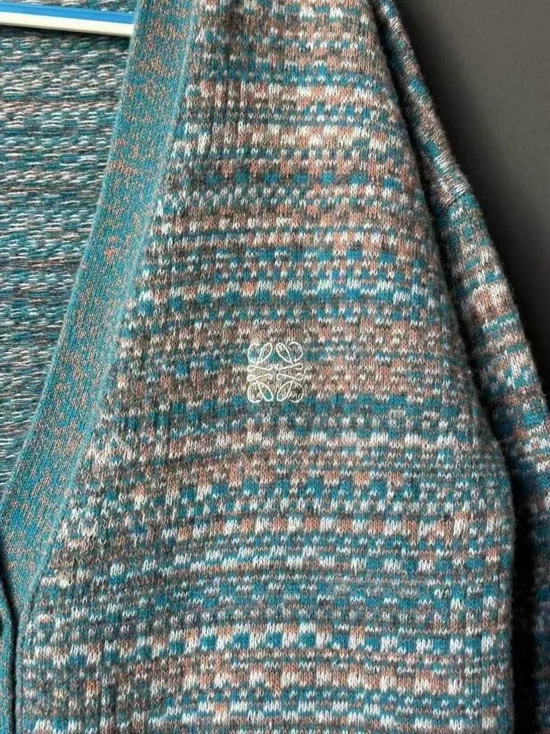 Loewe Loewe Light Blue Knit Wool Cardigan Size XS / US 0-2 / IT 36-38 - 3 Thumbnail