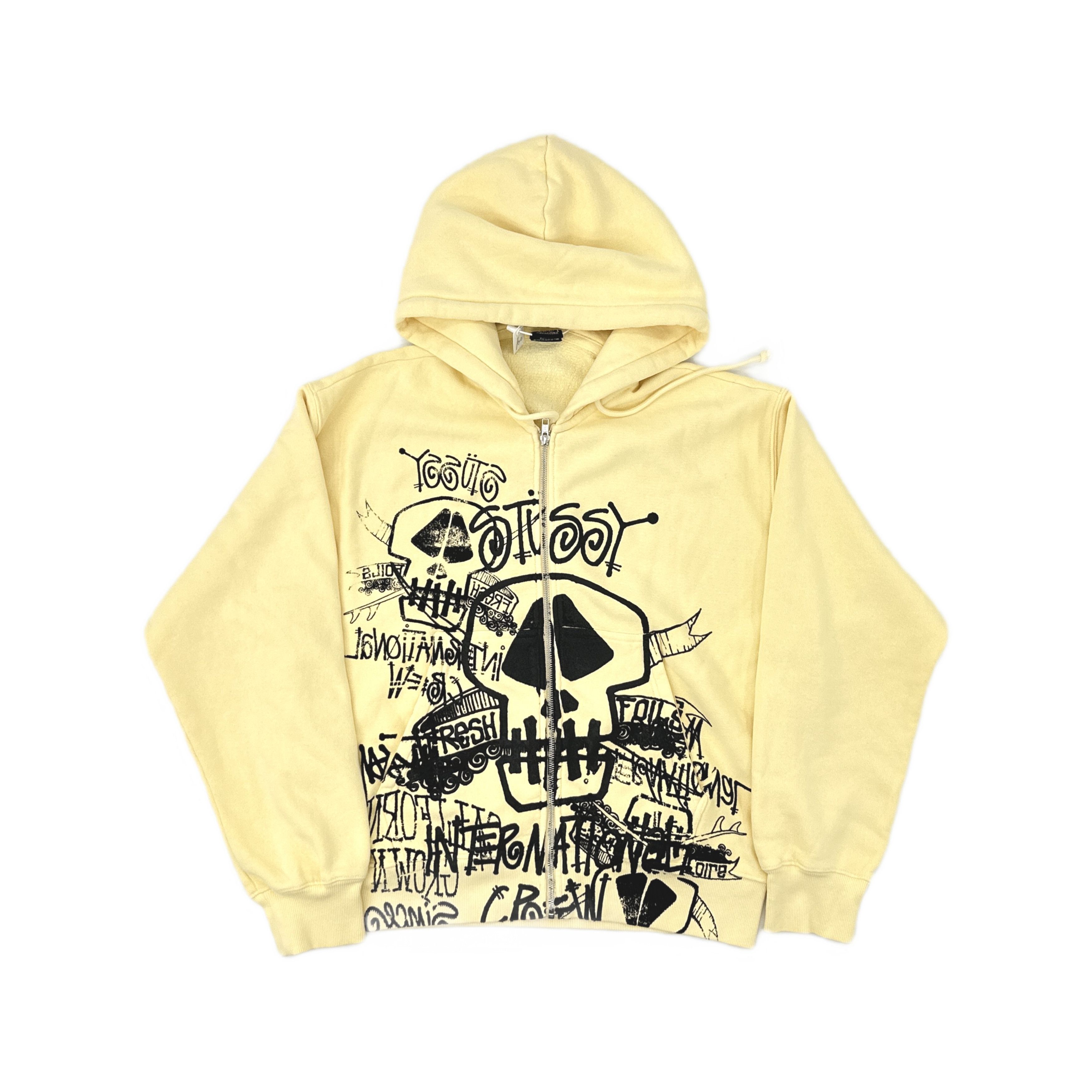 Stussy Stussy Skull Print Zip Hoodie Size M Size US M / EU 48-50 / 2 - 1 Thumbnail