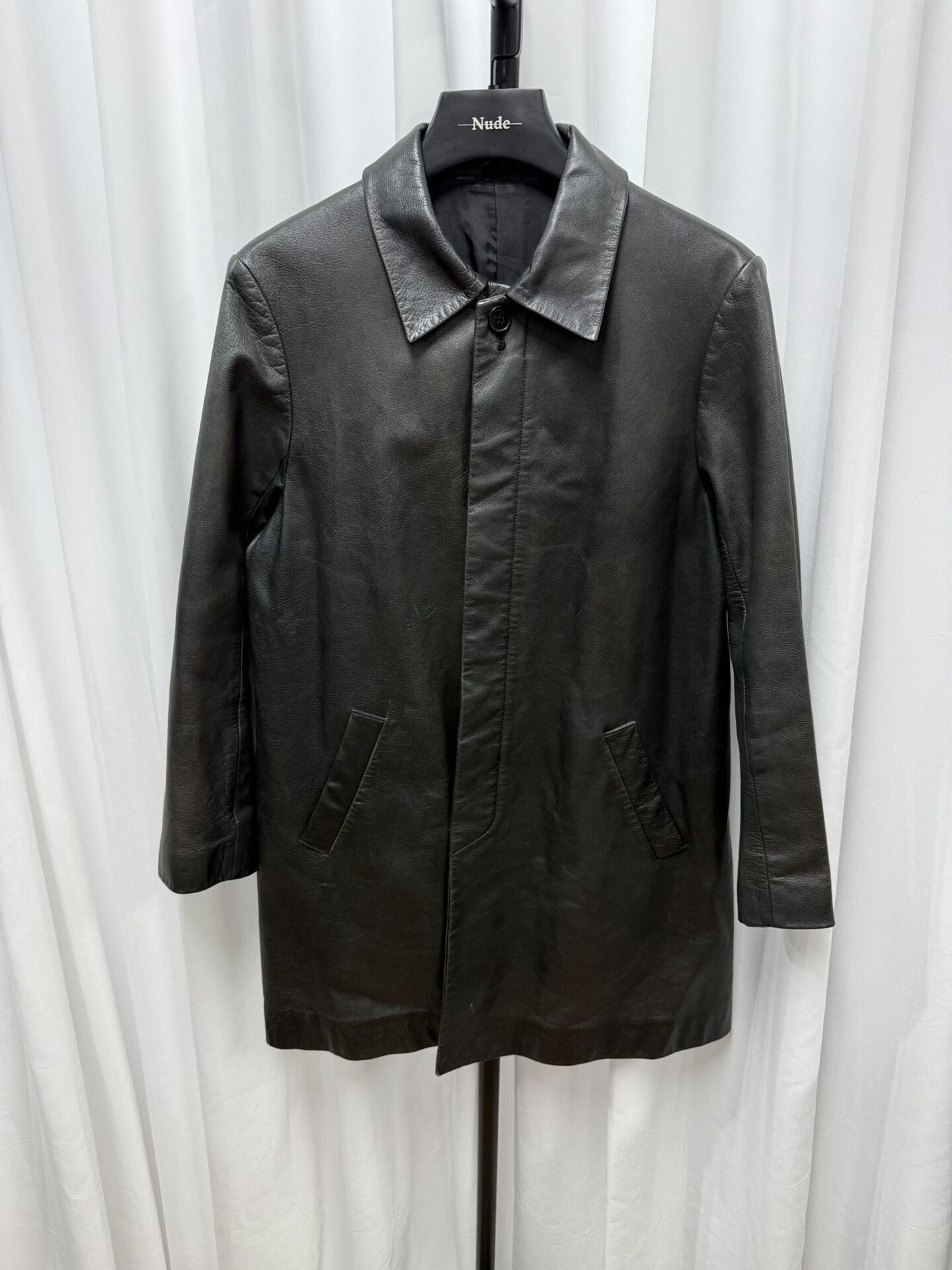 Yohji Yamamoto yohji yamamoto y's leather coat in black Size US L / EU 52-54 / 3 - 1 Thumbnail