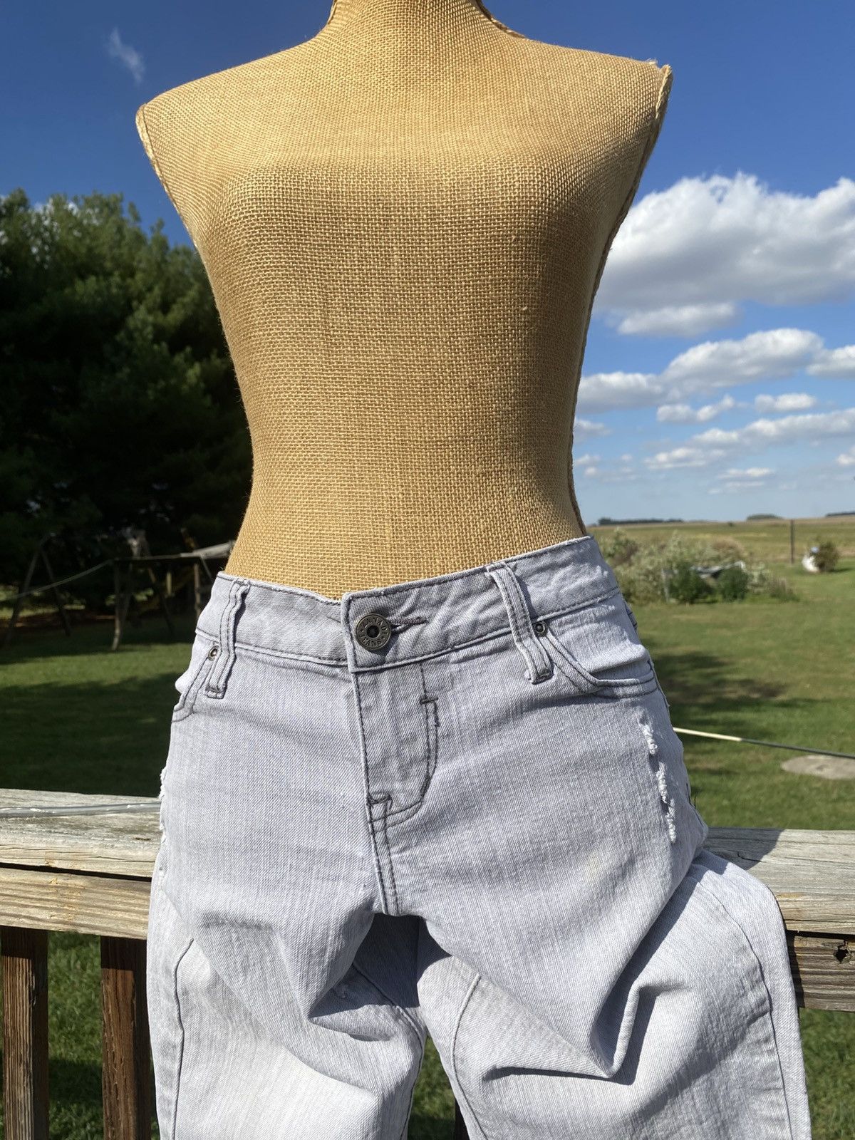 Other Zana Di Jeans Y2K Gray Jeans Size 9 Skinny Distressed Size 30" / US 8 / IT 44 - 8 Thumbnail