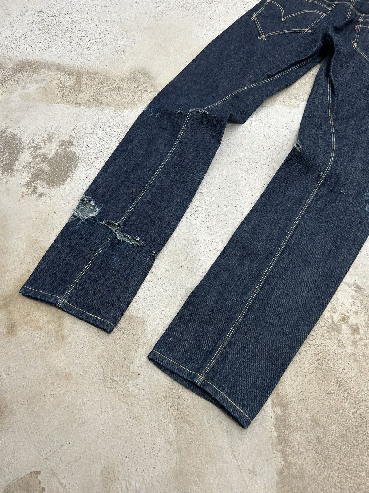 Levi's 90s Levis Engineered Jeans Ripped Jeans Indigo Colour Size US 29 - 9 Thumbnail