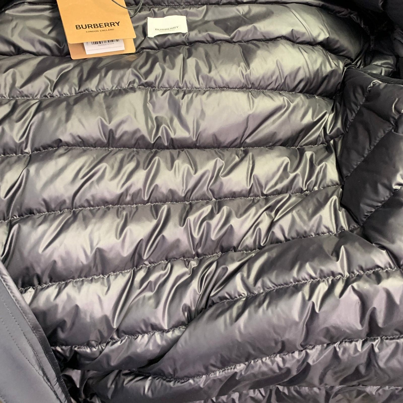 Burberry Size XL Barking Black Olive Quilted Polyamide Hooded Coat Size US XL / EU 56 / 4 - 6 Thumbnail