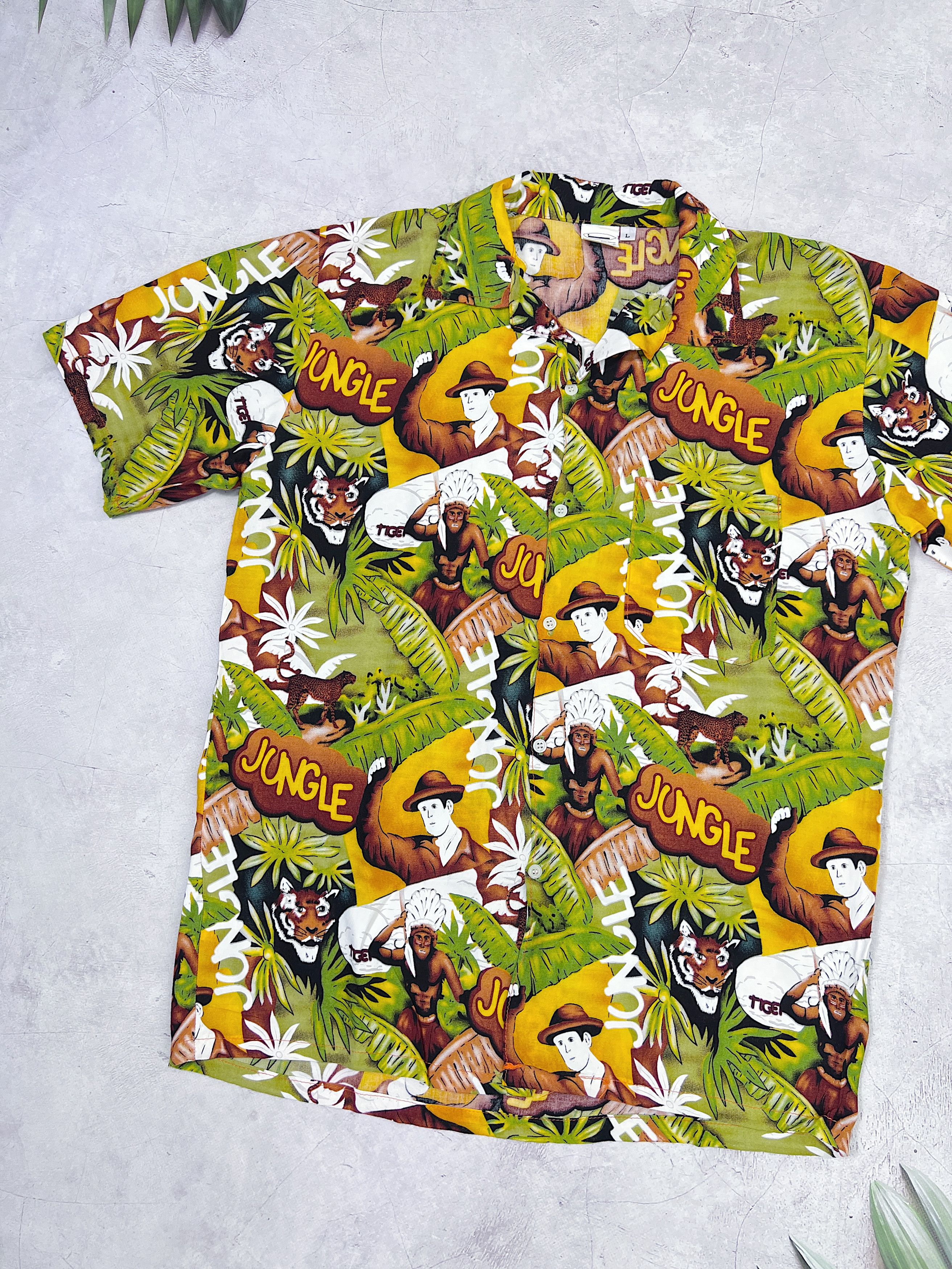 Other Vintage Hawaiian Shirt Jungle Tiger Size US M / EU 48-50 / 2 - 2 Thumbnail