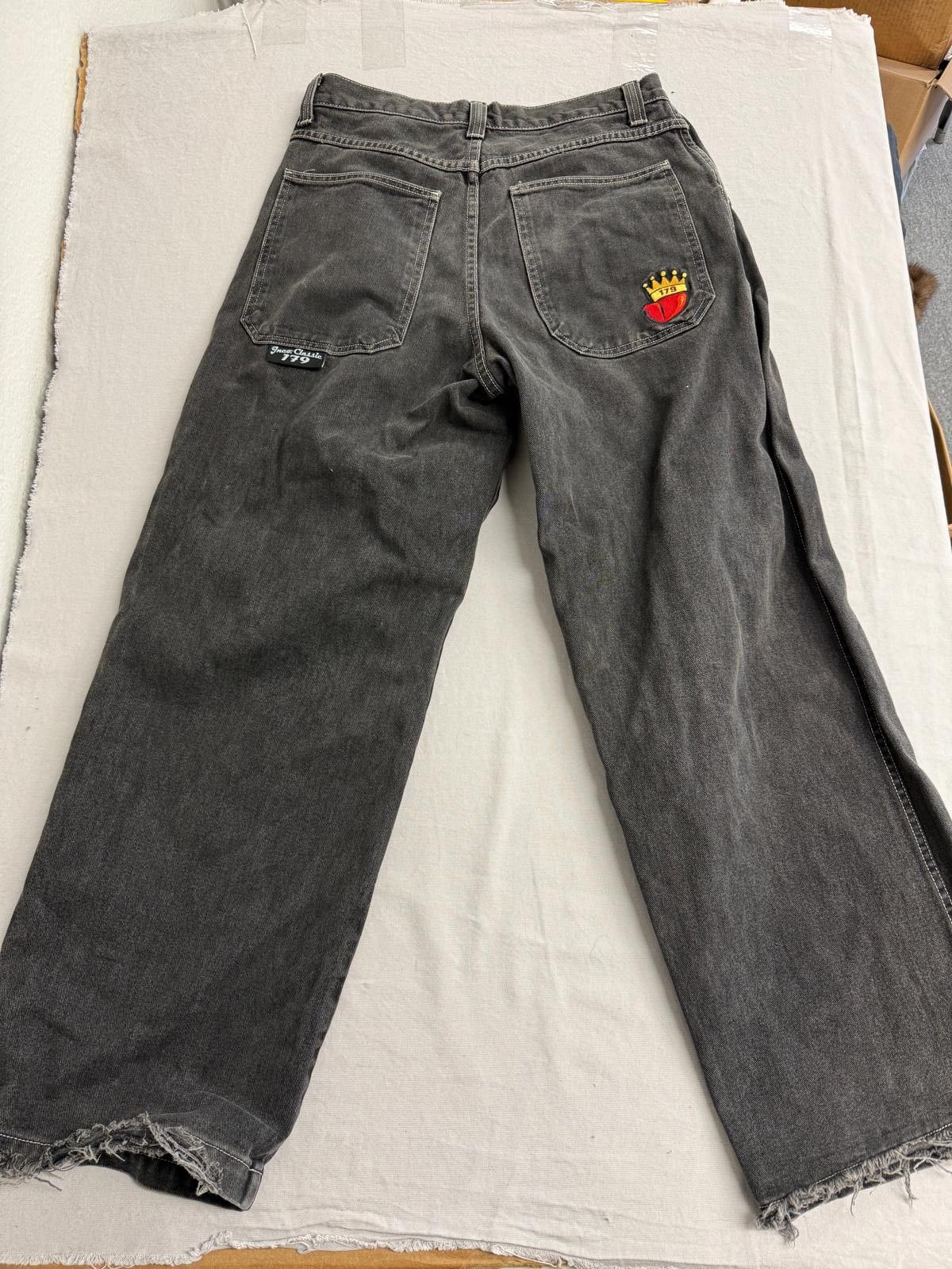 JNCO Vintage JNCO Wide Leg Jeans 34W x 32L J179 Black Pipes Size US 34 / EU 50 - 5 Thumbnail