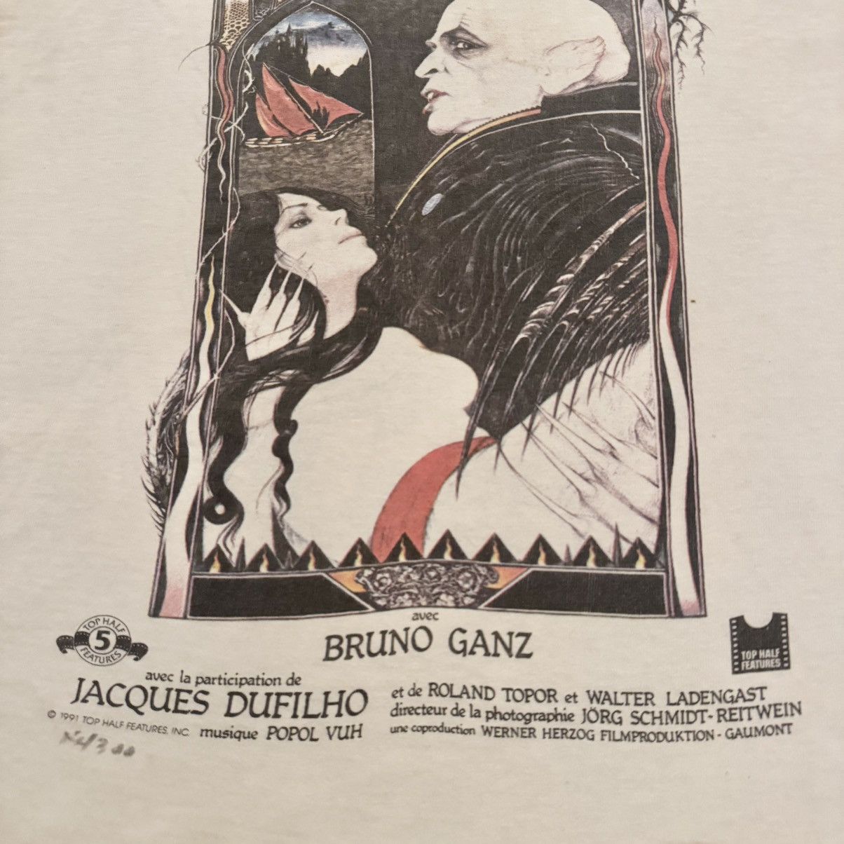 Vintage Vintage 1991 Nosferatu Rare Horror Movie Promo Tee Large Size US L / EU 52-54 / 3 - 6 Thumbnail