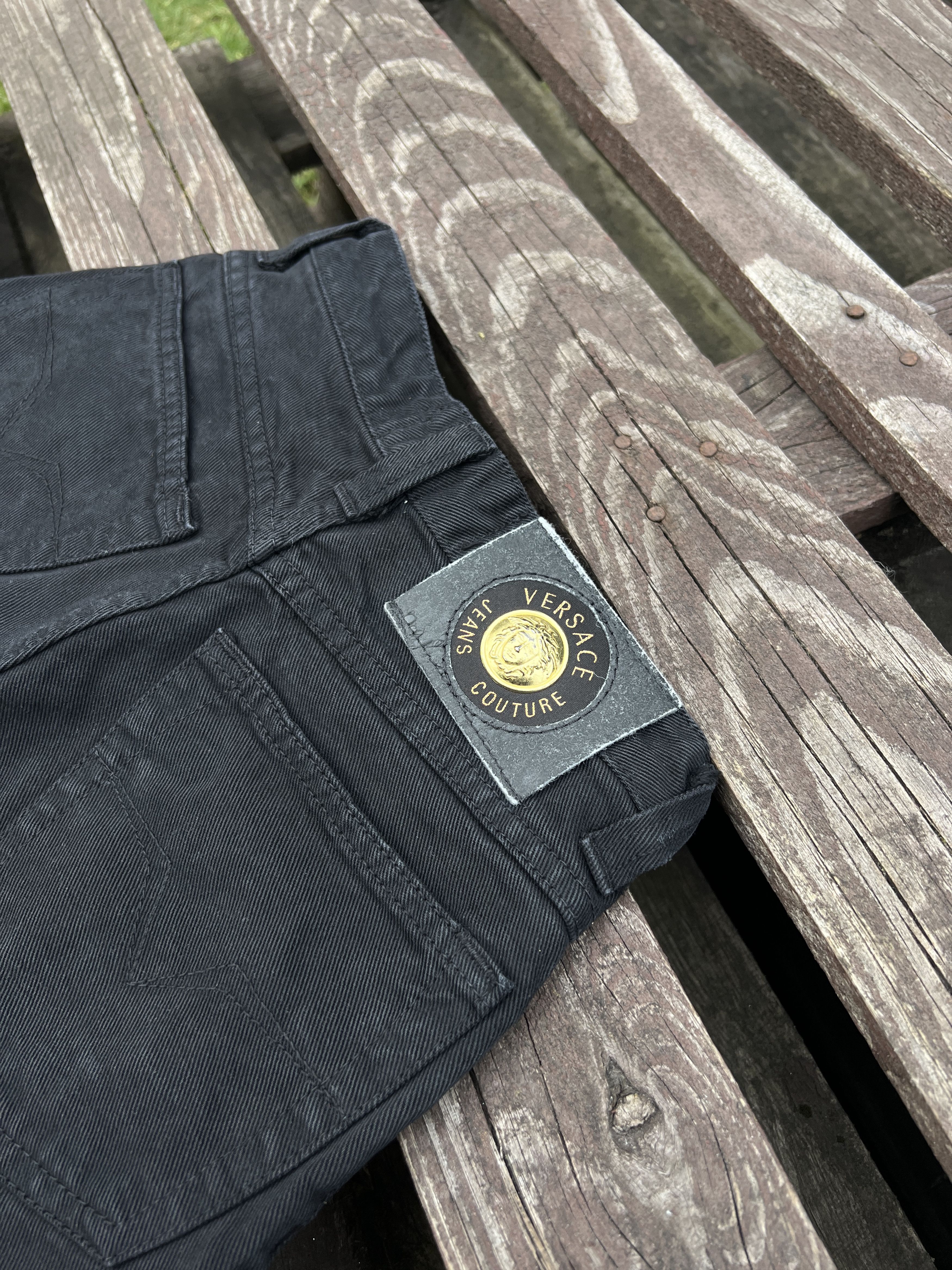 Versace Versace Jeans Couture 90s Vintage Denim Black Jeans Size 24" / US 00 / IT 34 - 3 Thumbnail