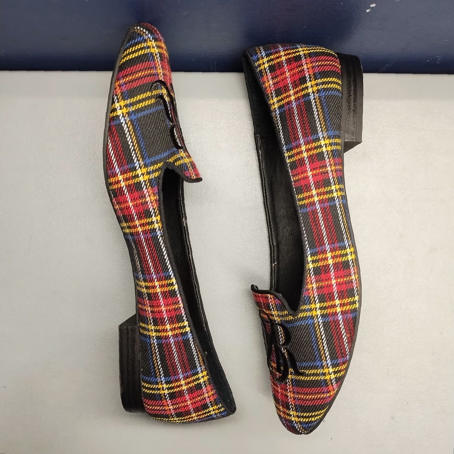 Vintage Rock & Republic Ballet Flats Womens US 9.5M Multi Plaid Embroidered Logo Slip On Ballet Flat Size US 10 / IT 40 - 4 Thumbnail