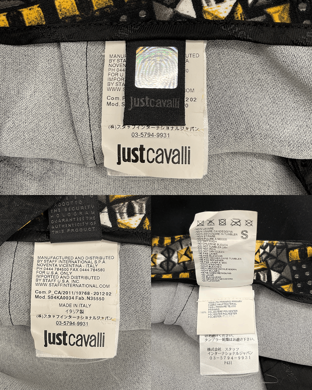 Just Cavalli Just Cavalli AW12 Geometric Cross Printed Trousers Size 27" / US 4 / IT 40 - 9 Thumbnail