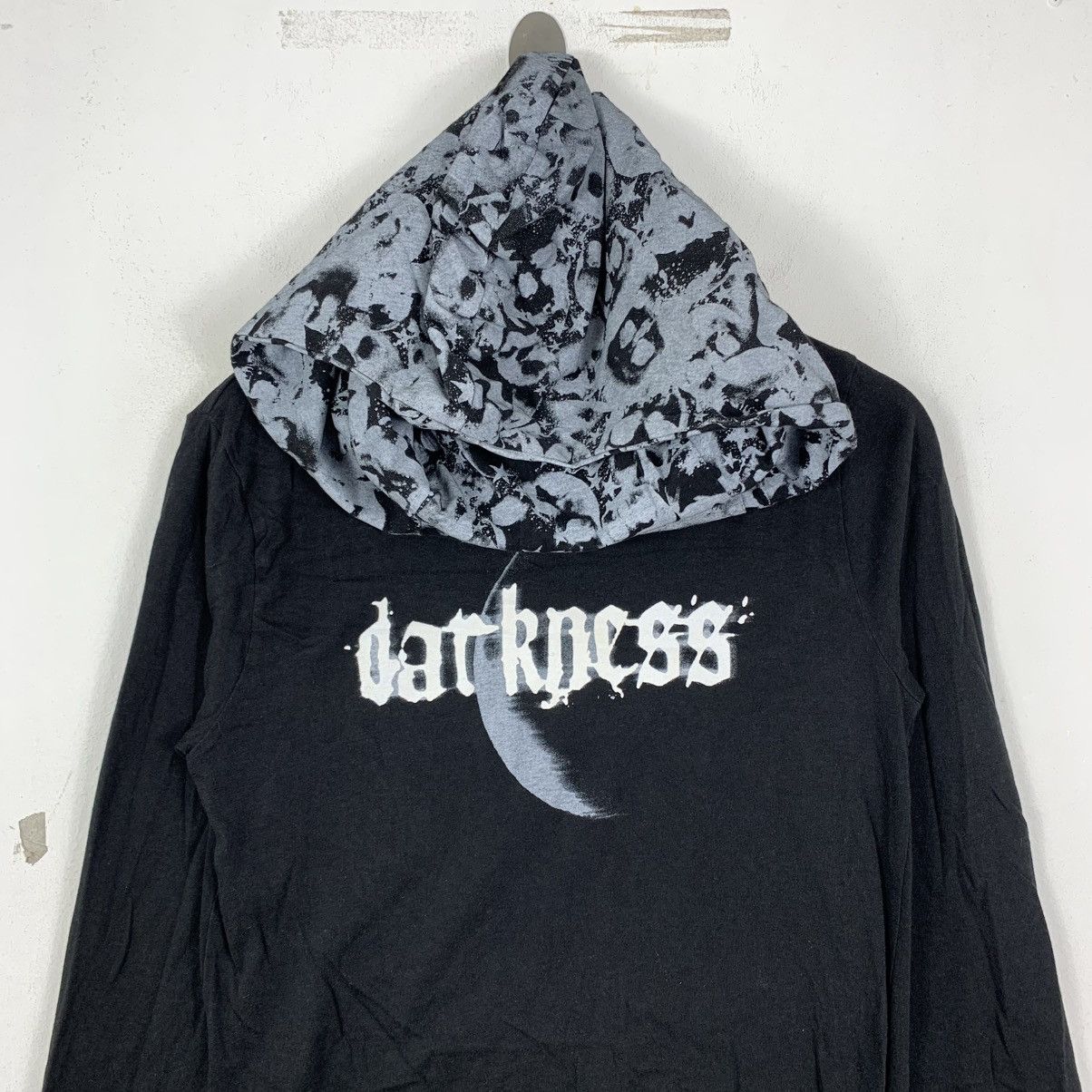 Japanese Brand DARKNESS DOUBLEFOCUS Skull Punk Gothic Hooded Sweatshirt Size US L / EU 52-54 / 3 - 3 Thumbnail