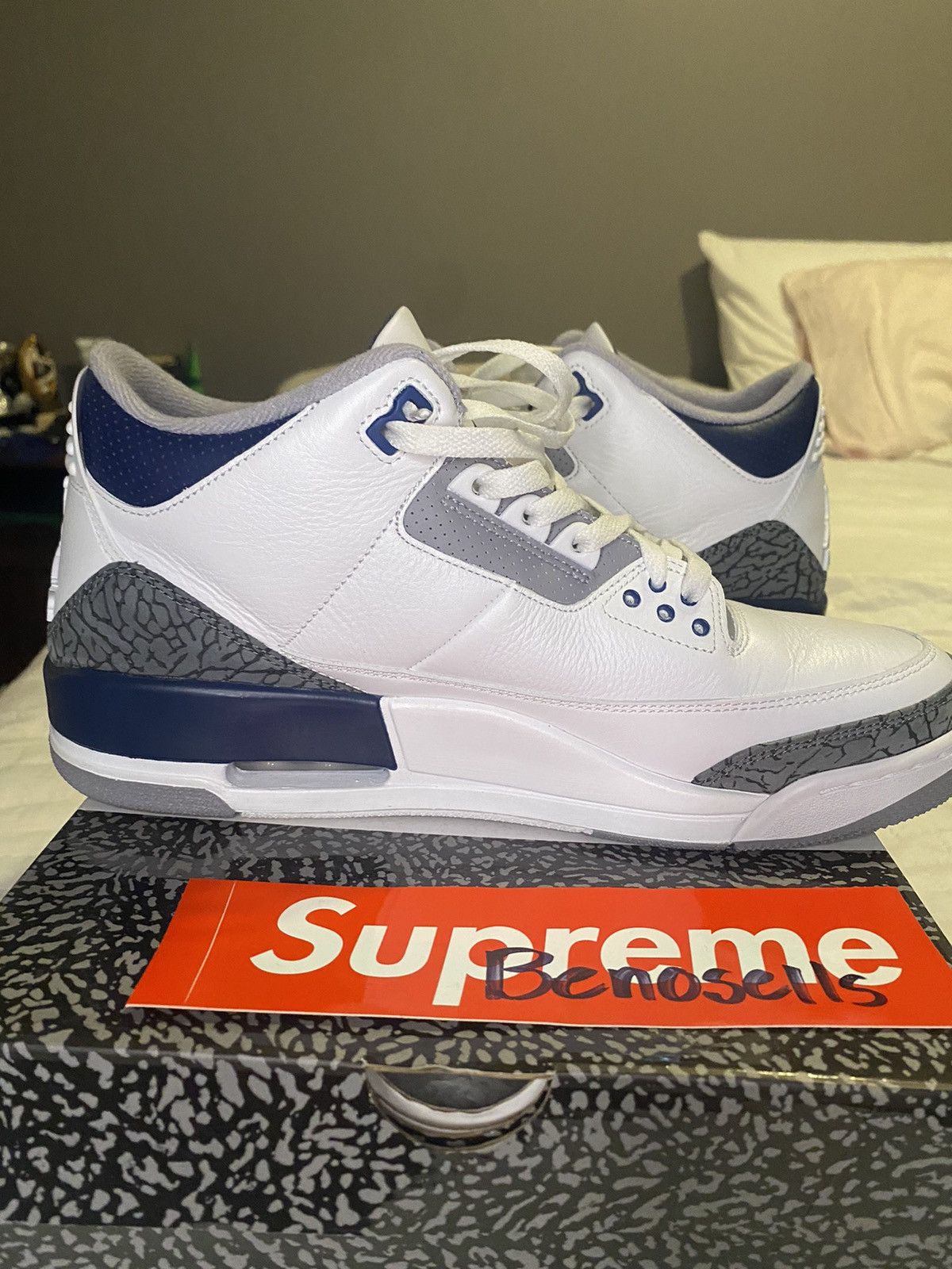 Jordan Brand Jordan 3 Retro “Midnight Navy” Size US 12 / EU 45 - 6 Thumbnail