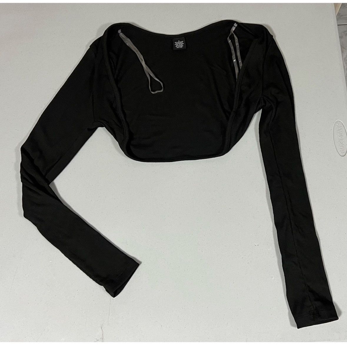 Japanese Brand Black Solid Long Sleeve Shrug Cardigan Shirt Top Size S 🖤 Size S / US 4 / IT 40 - 3 Thumbnail