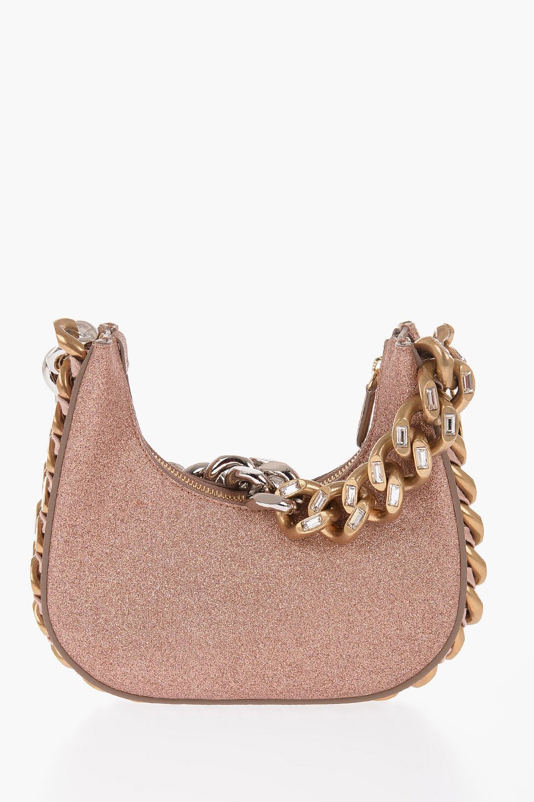 Stella McCartney og1mm0824 Size: OS / Glittered Faux Leather Mini Hobo Bag Size ONE SIZE - 2 Thumbnail