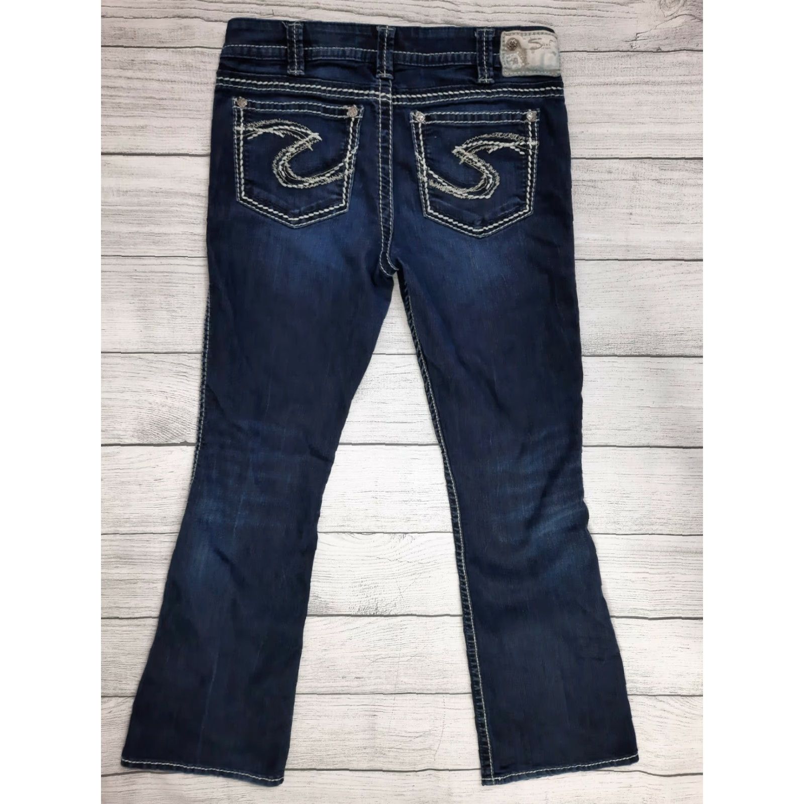 Silver Jeans Co. VINTAGE Silver Jeans Frances Jeans 27x35 Women Denim Bootcut Stretch Blue 90s? (Note: This needs to be only from original words; adjust.) Size 27" / US 4 / IT 40 - 7 Thumbnail