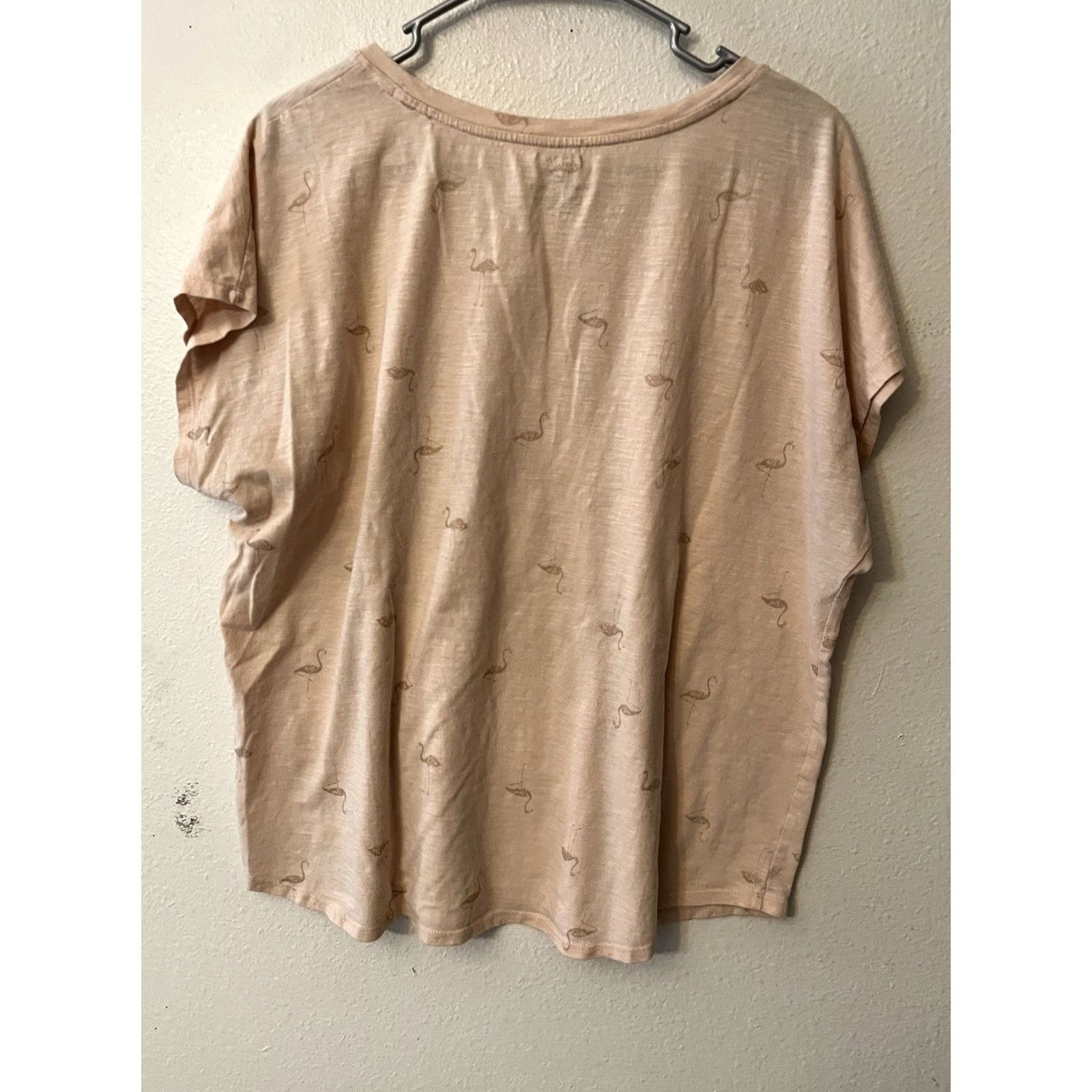 Pinko Sonoma Shirt Womens 1X Pink T-Shirt Crew Neck Short Sleeve Animal Print 100% Cotton Casual Size XL / US 12-14 / IT 48-50 - 3 Thumbnail