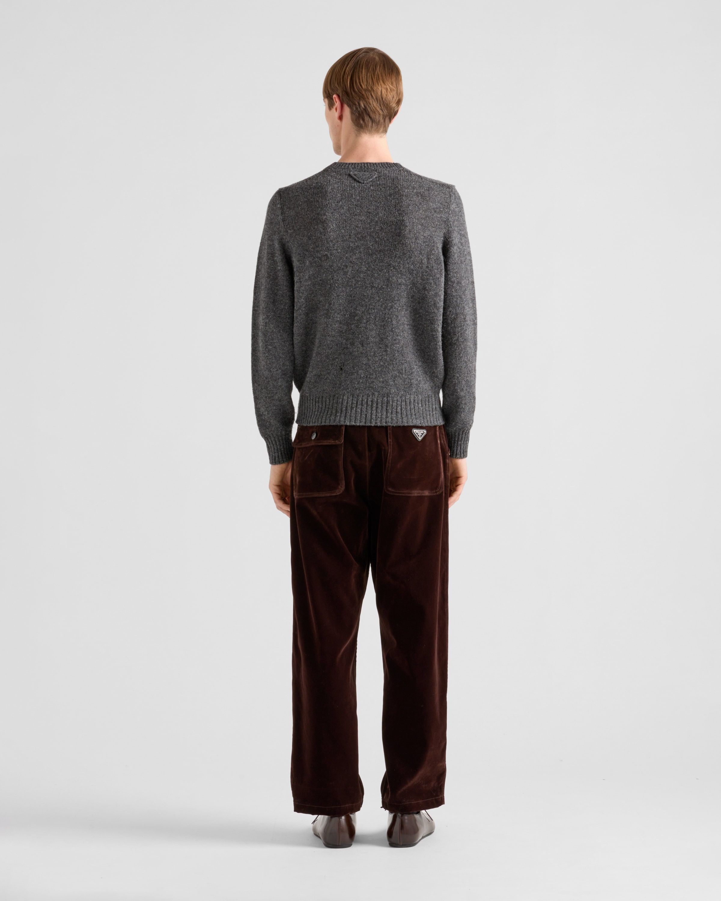 Prada o1bcso1str1025 Velvet Denim Pants in Brown Size US 28 / EU 44 - 3 Thumbnail