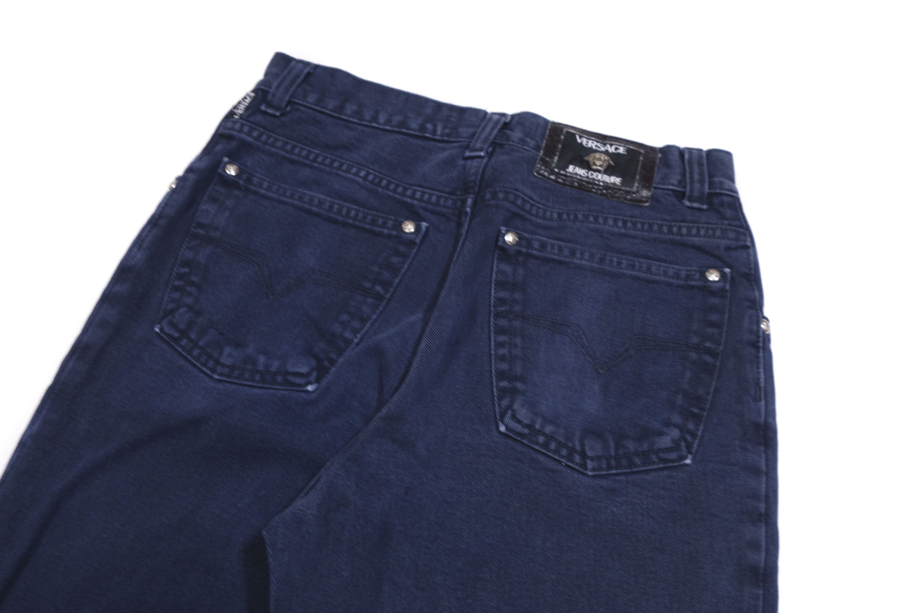 Versace 90S Medusa Button Pants Vintage Size 30" / US 8 / IT 44 - 4 Thumbnail