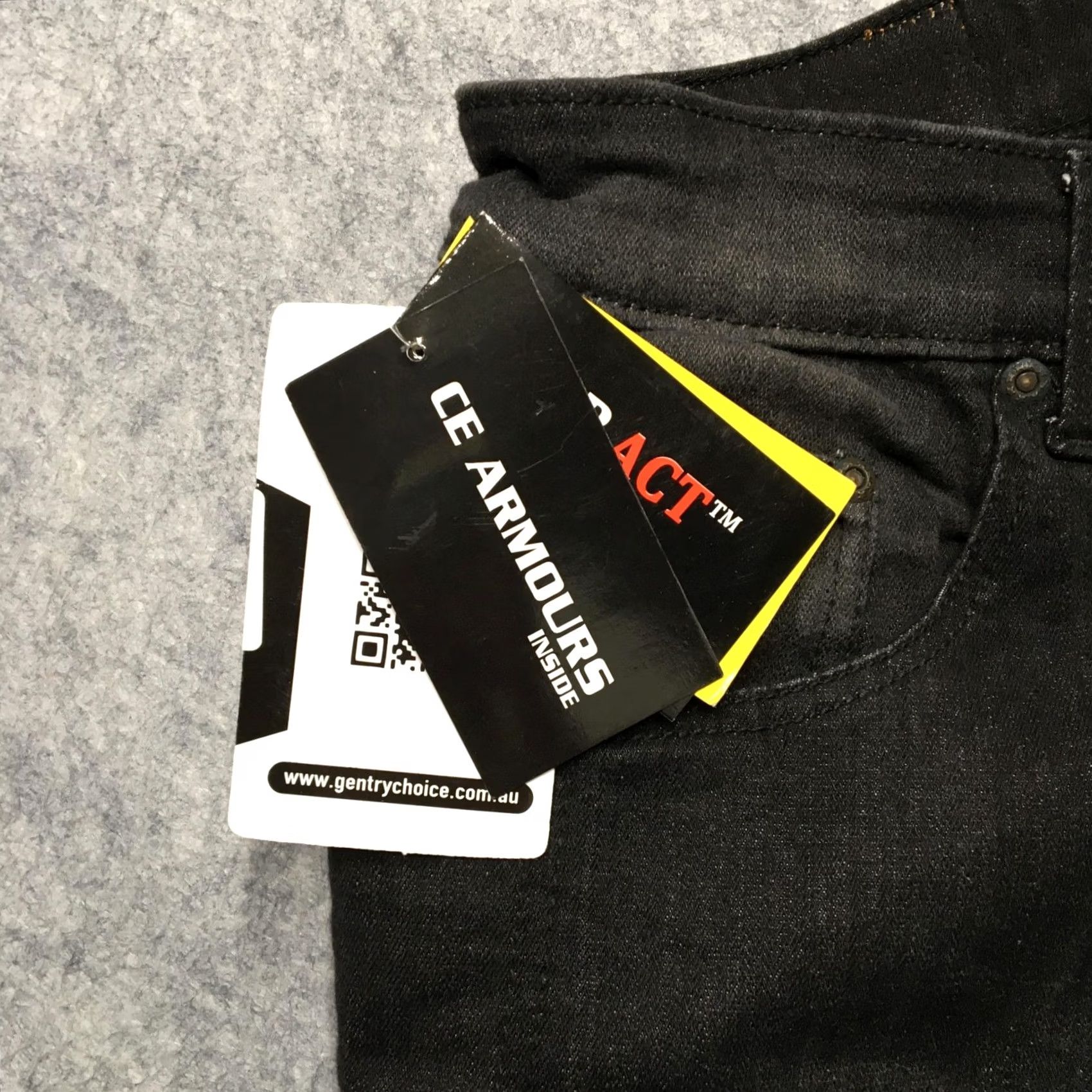 Vintage RIDERACT Jeans Mens 33x30 Black Straight Motorcycle Riding CE Armours Lined Size US 32 / EU 48 - 4 Thumbnail
