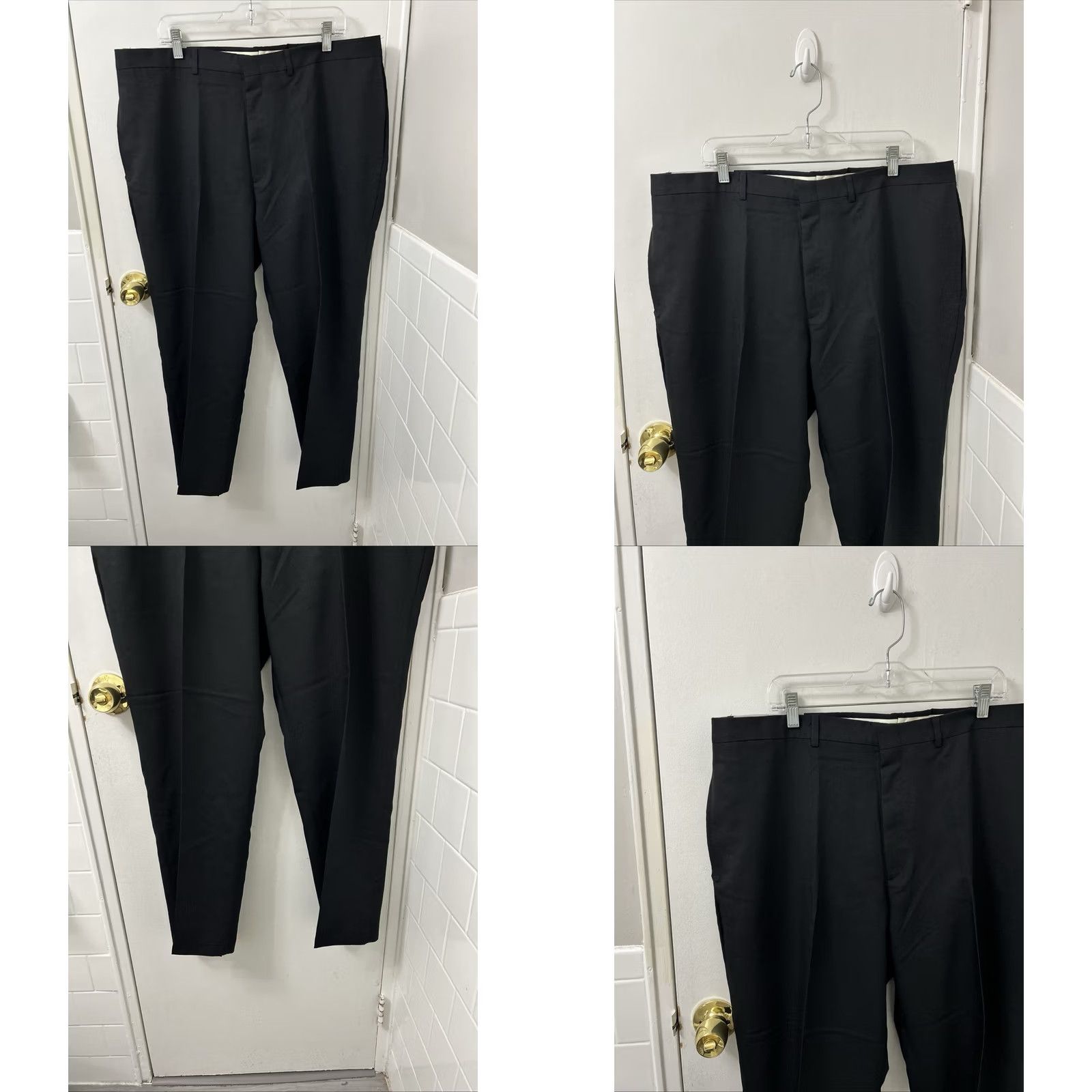 Haggar VINTAGE Haggar Stretch Gab Pants Mens 40x29 Black Classic Fit Trousers NWT 0 MSRP Size US 40 / EU 56 - 8 Thumbnail
