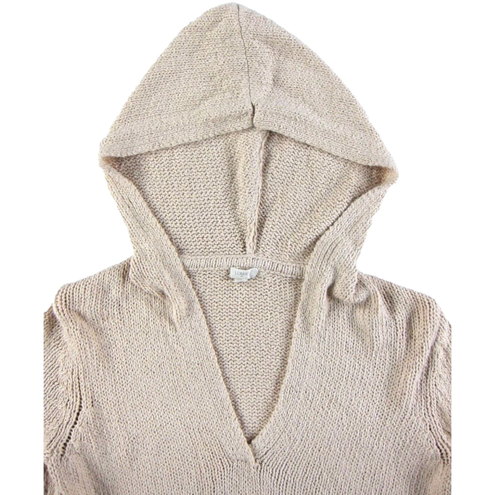 J.Crew J.Crew Pale Pink 100% Cotton Knit Long Sleeve Hooded Pullover Sweater XS Size XS / US 0-2 / IT 36-38 - 4 Thumbnail
