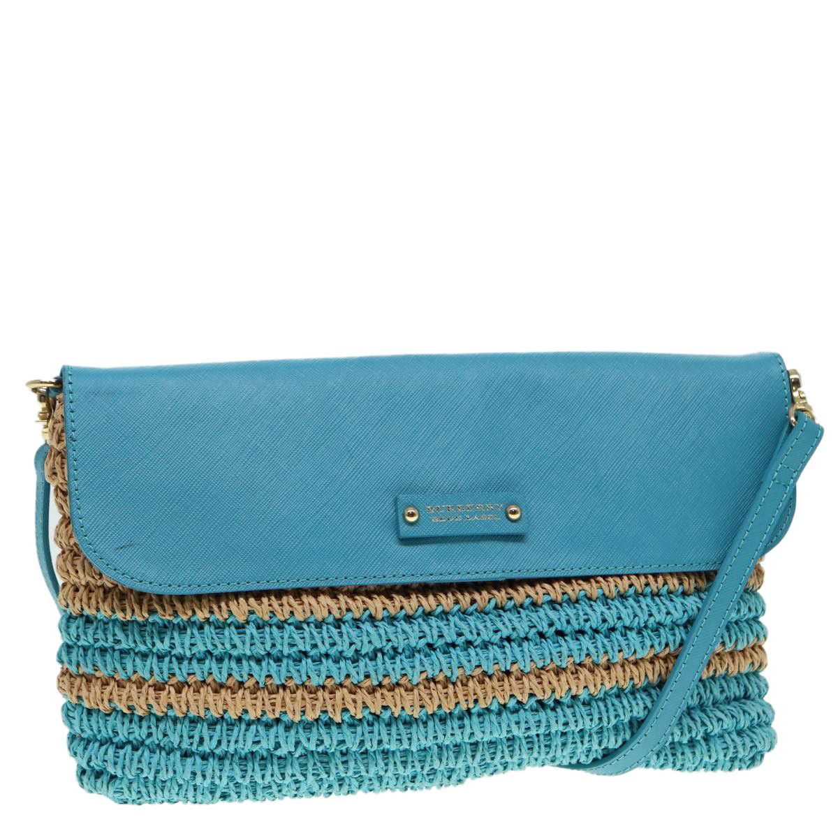 Burberry Blue Leather Shoulder Bag (Pre-Owned) Size ONE SIZE - 1 Thumbnail