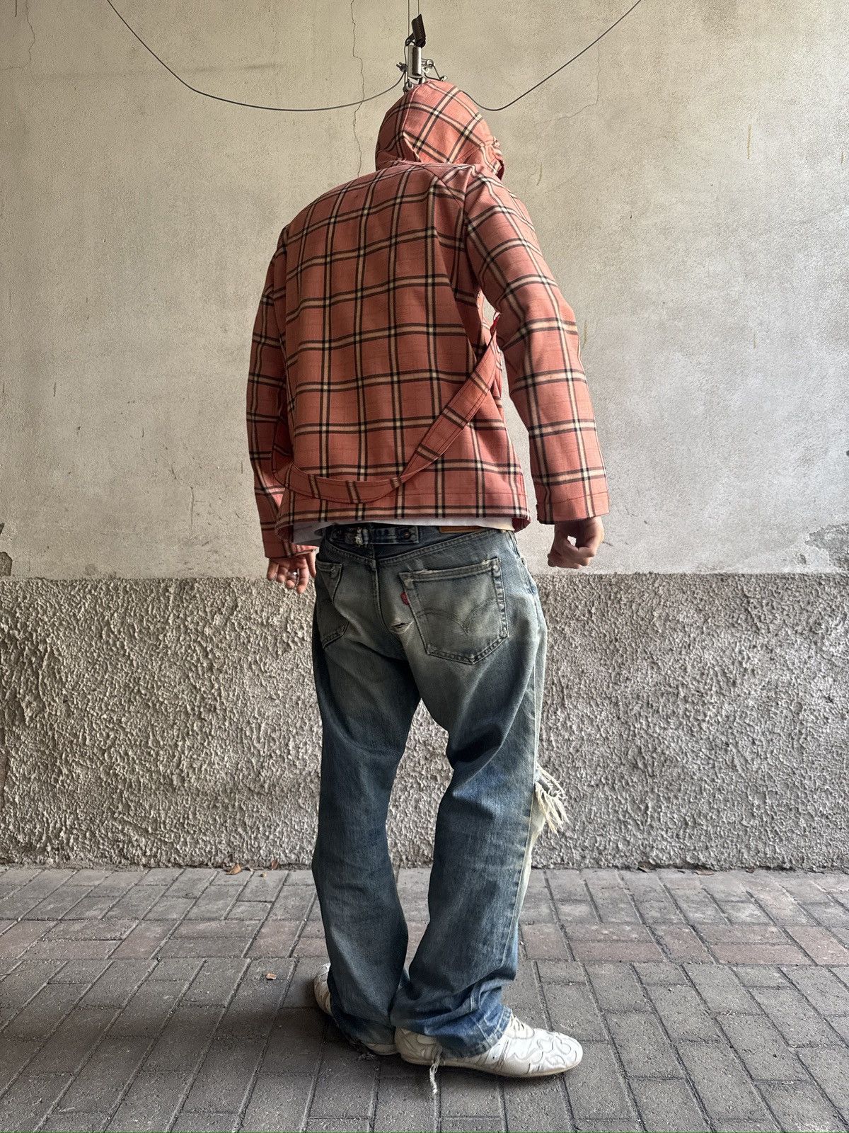 Junya Watanabe Junya Watanabe Man Pink Tartan Gore-Tex Bondage Smock Size US M / EU 48-50 / 2 - 16 Thumbnail