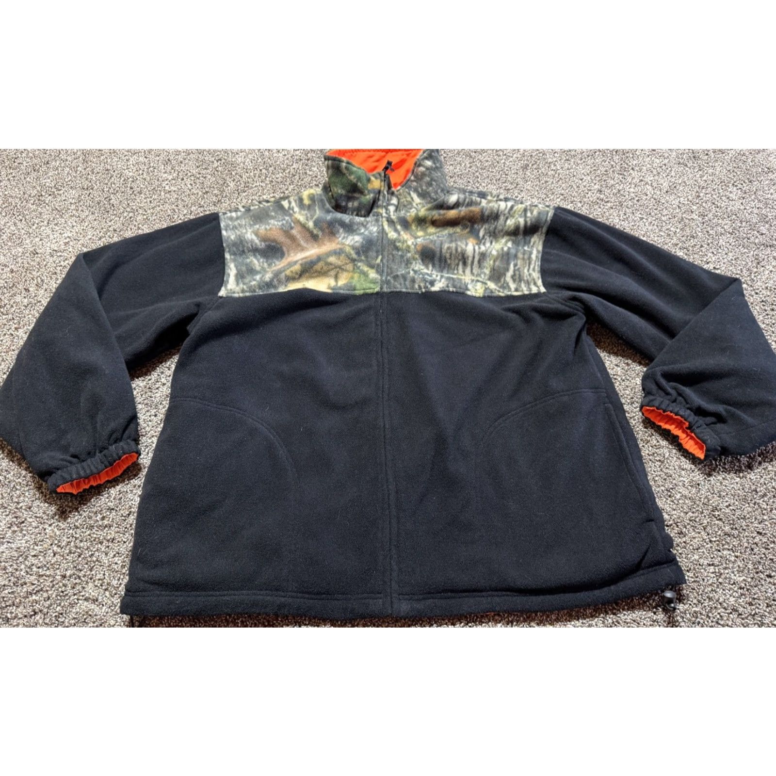 AMO Camo Ridge Reversible Mens Jacket XL Black Camo & Orange Heavy Winter Coat Size US XL / EU 56 / 4 - 2 Thumbnail