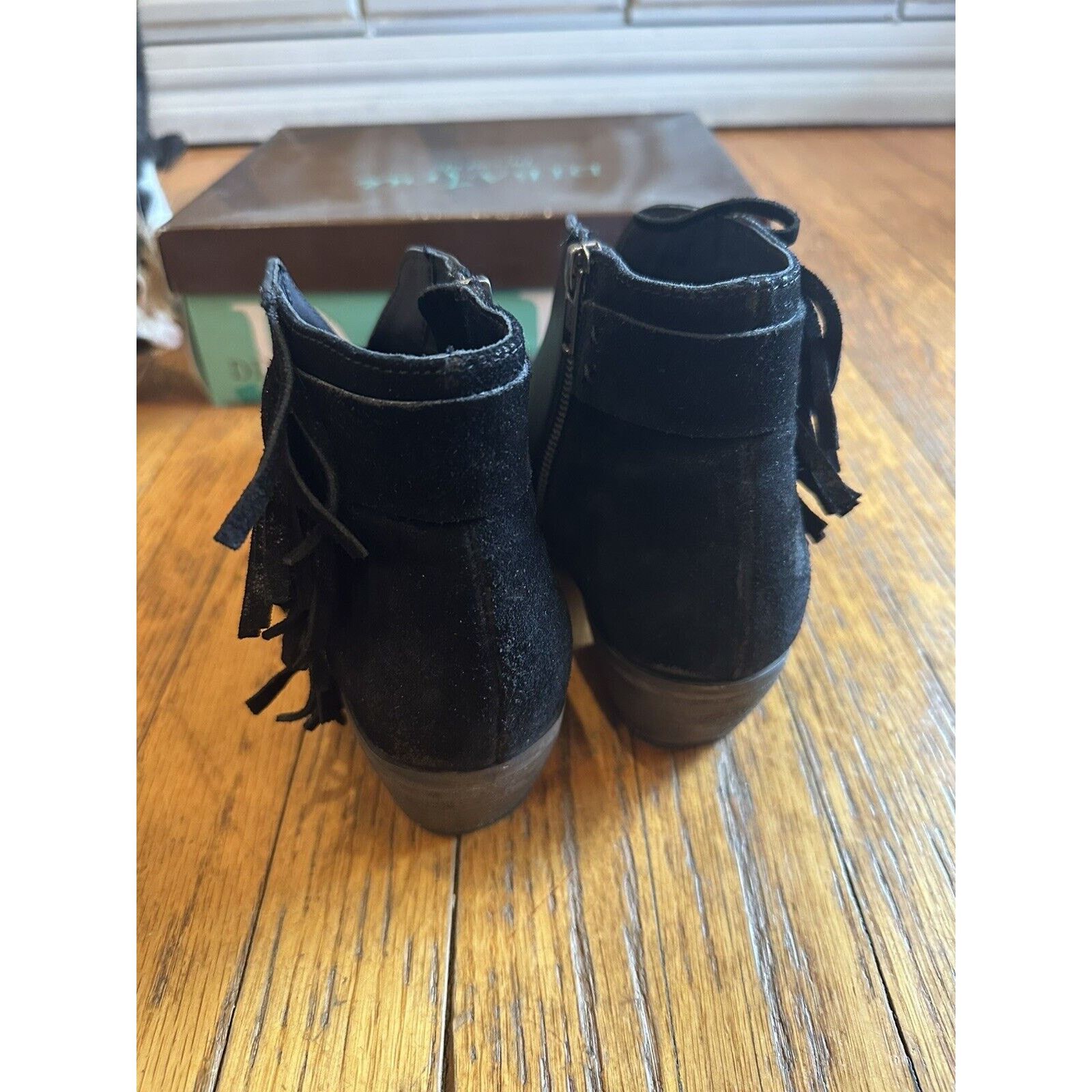 Diba True Diba Pony Up Black Leather Fringe Ankle Boots Women's 9.5 Size US 9.5 / IT 39.5 - 8 Thumbnail