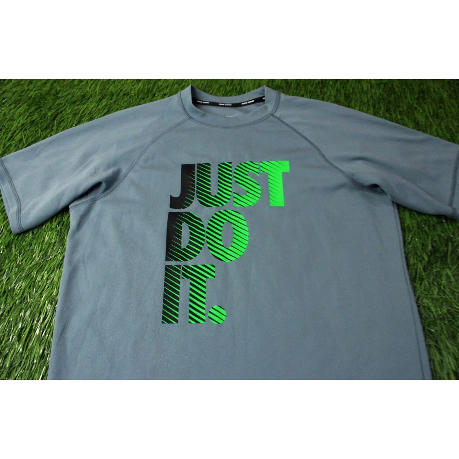 Nike NIKE Swim Dri-Fit Just Do It T-Shirt Jersey 2021 Men Size M Gray Short Sleeve Casual Knee-length? (note) Size US M / EU 48-50 / 2 - 2 Thumbnail