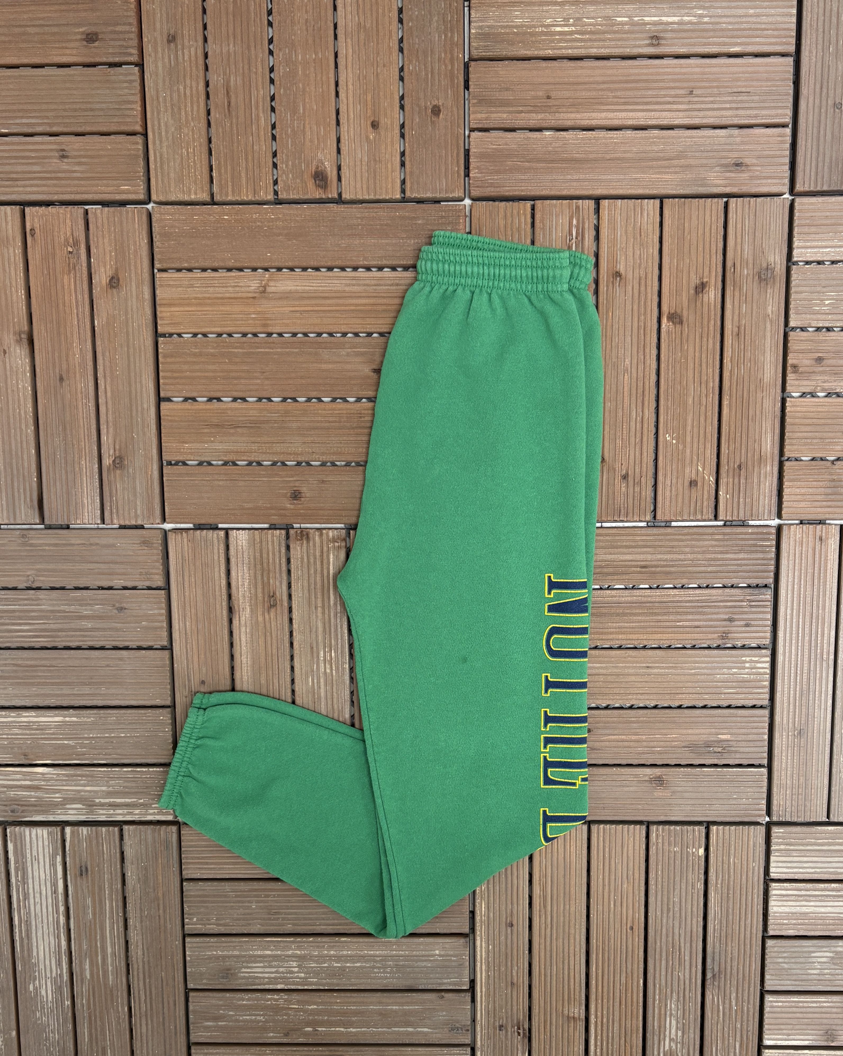 Vintage Notre Dame Fighting Irish Vintage Green Sweat Pants Size US 26 / EU 42 - 1 Thumbnail