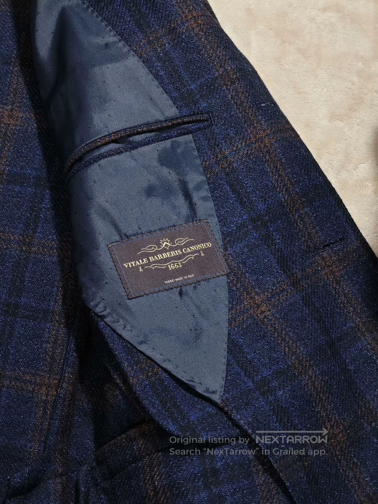 Japanese Brand Italian Wool Casual Blazer with Check Pattern. Size US S / EU 44-46 / 1 - 7 Thumbnail