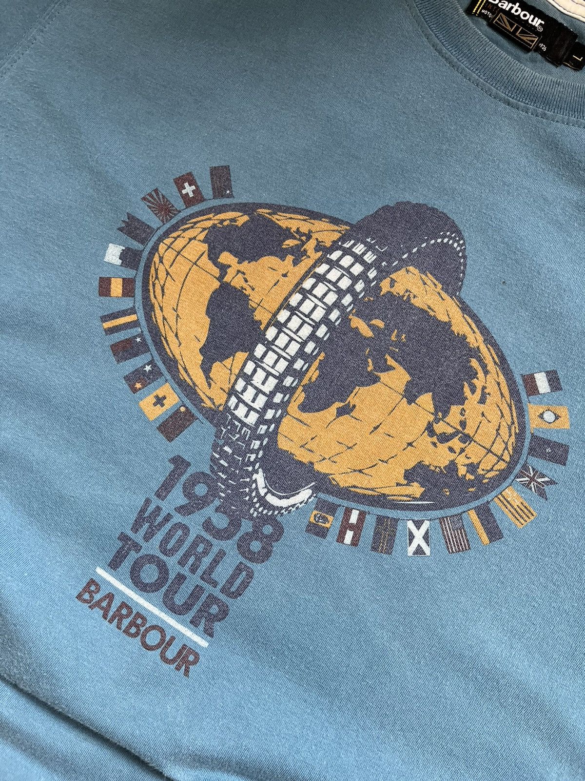Barbour × Vintage Barbour T-shirt 1958 world tour regular fit fade size L Size US L / EU 52-54 / 3 - 6 Thumbnail
