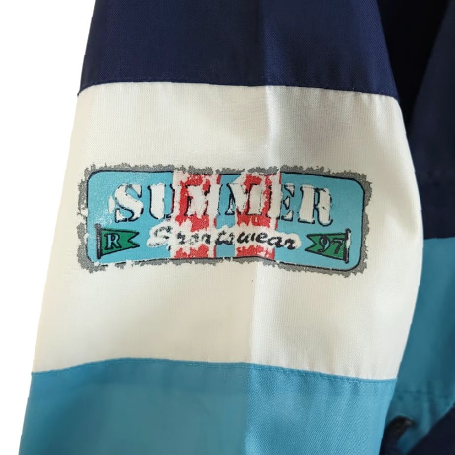 Vintage VINTAGE Regatta Sport Sailing Jacket Mens XL Blue 90s Boating Roll Up Hood Windbreaker Jacket Size US XL / EU 56 / 4 - 4 Thumbnail
